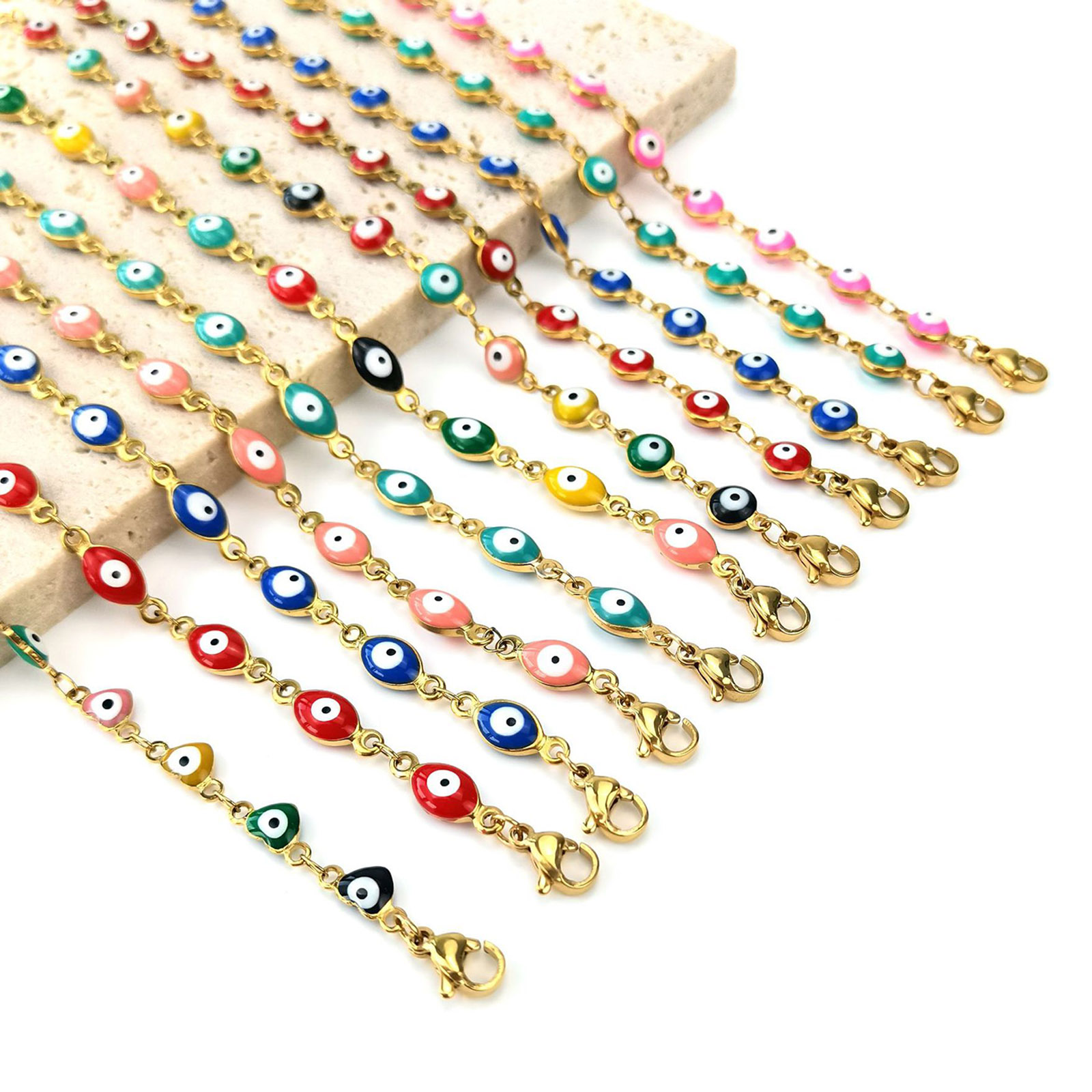 Picture of Stainless Steel Bracelets Evil Eye Enamel