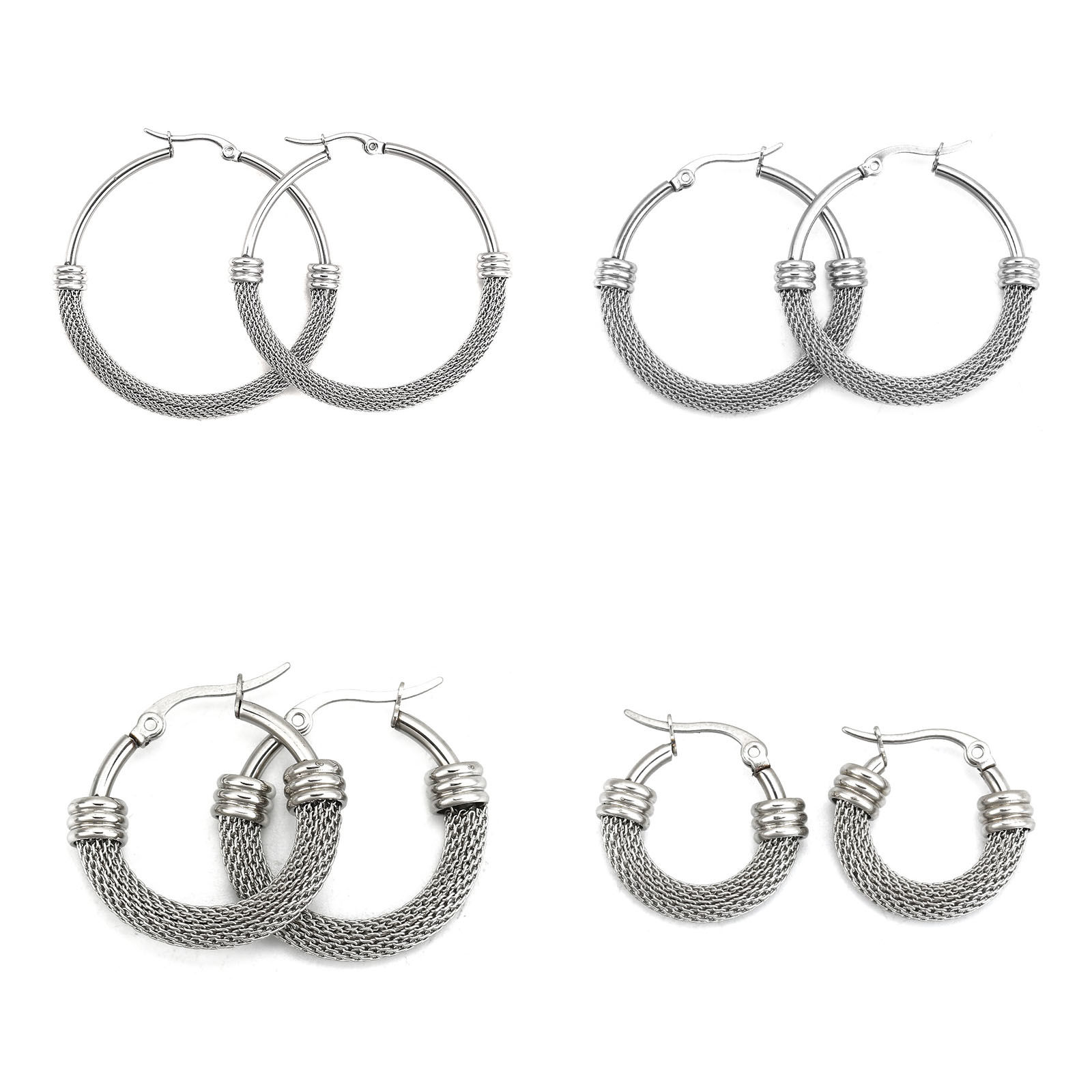 Picture of Stainless Steel Hoop Earrings Round