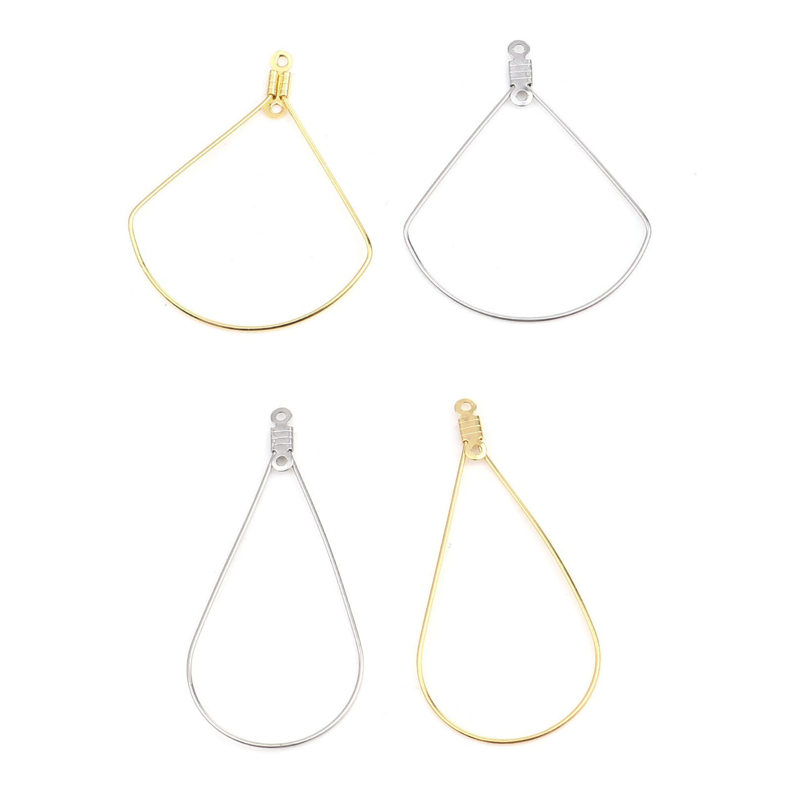 Image de Boucles d'Oreilles en  Acier Inoydable Eventail     