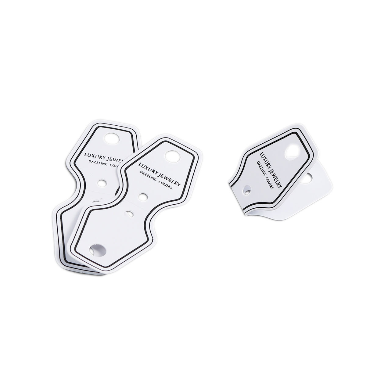 Bild von PVC Schmuck Samtkarten Blumenvase Schwarz & Weiß 8cm x 3.3cm, 10 Blatt