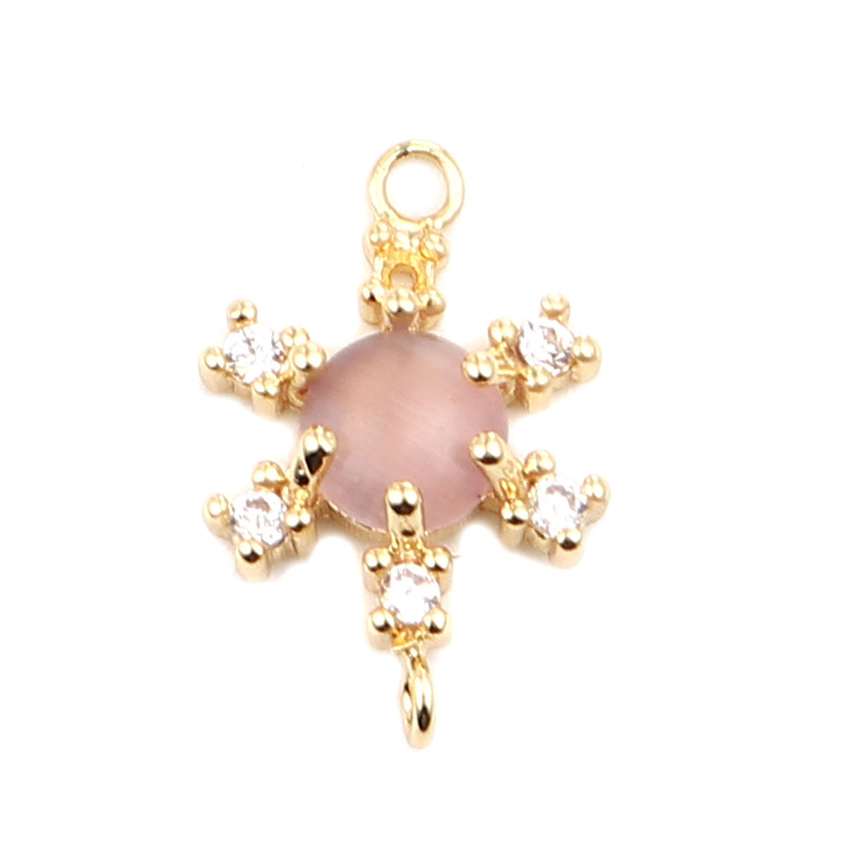 Picture of Brass Connectors Flower Filled Rhinestone