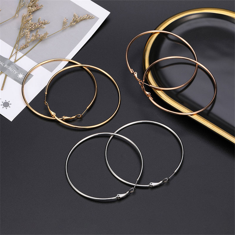 Picture of Stainless Steel Hoop Earrings Circle Ring 1 Pair