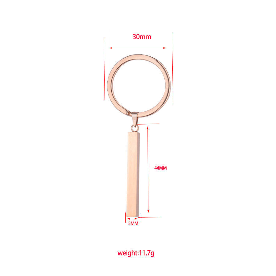 Изображение Stainless Steel Blank Stamping Tags Keychain & Keyring Multicolor Rectangle Cuboid 74mm x 30mm