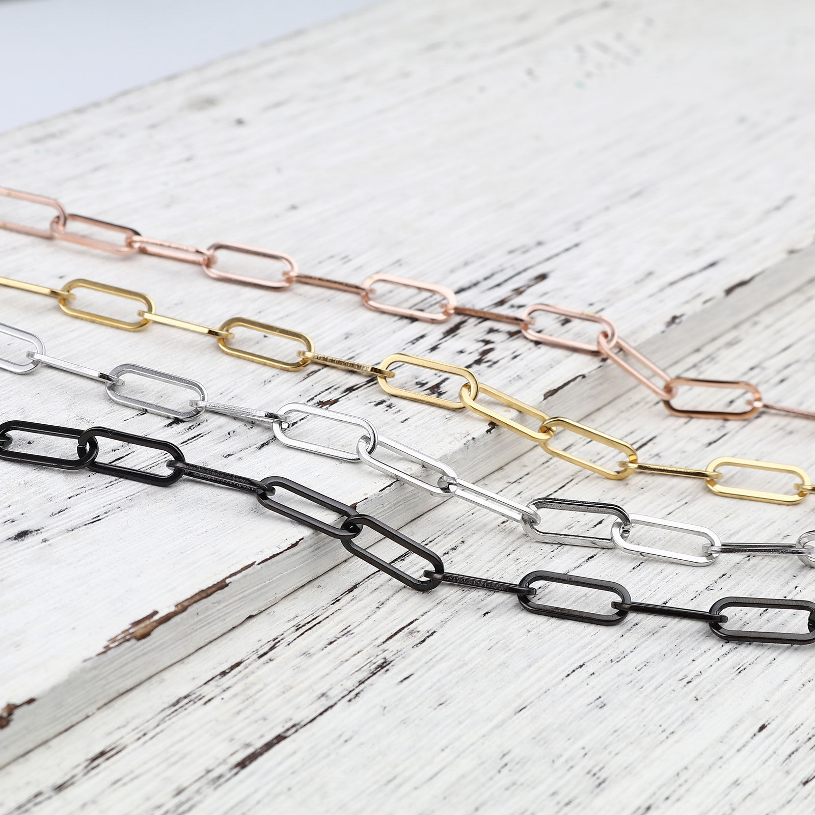 Picture of 1 Set ( 2 PCs/Set) Vacuum Plating Stainless Steel Jewelry Necklace Bracelets Set 45cm(17 6/8") long, 19.6cm(7 6/8") long