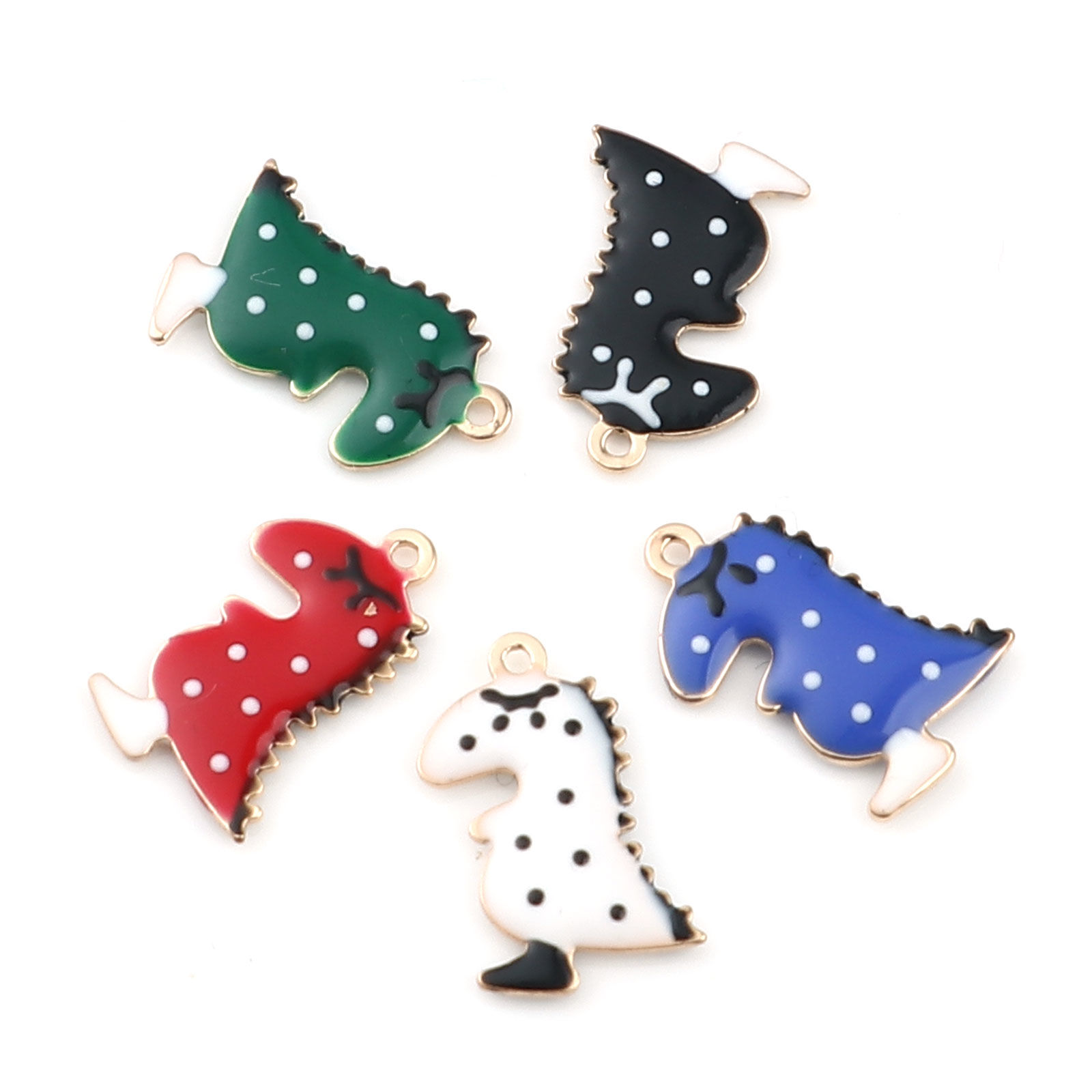 Picture of Brass Enamelled Sequins Charms Double Sided 5 PCs