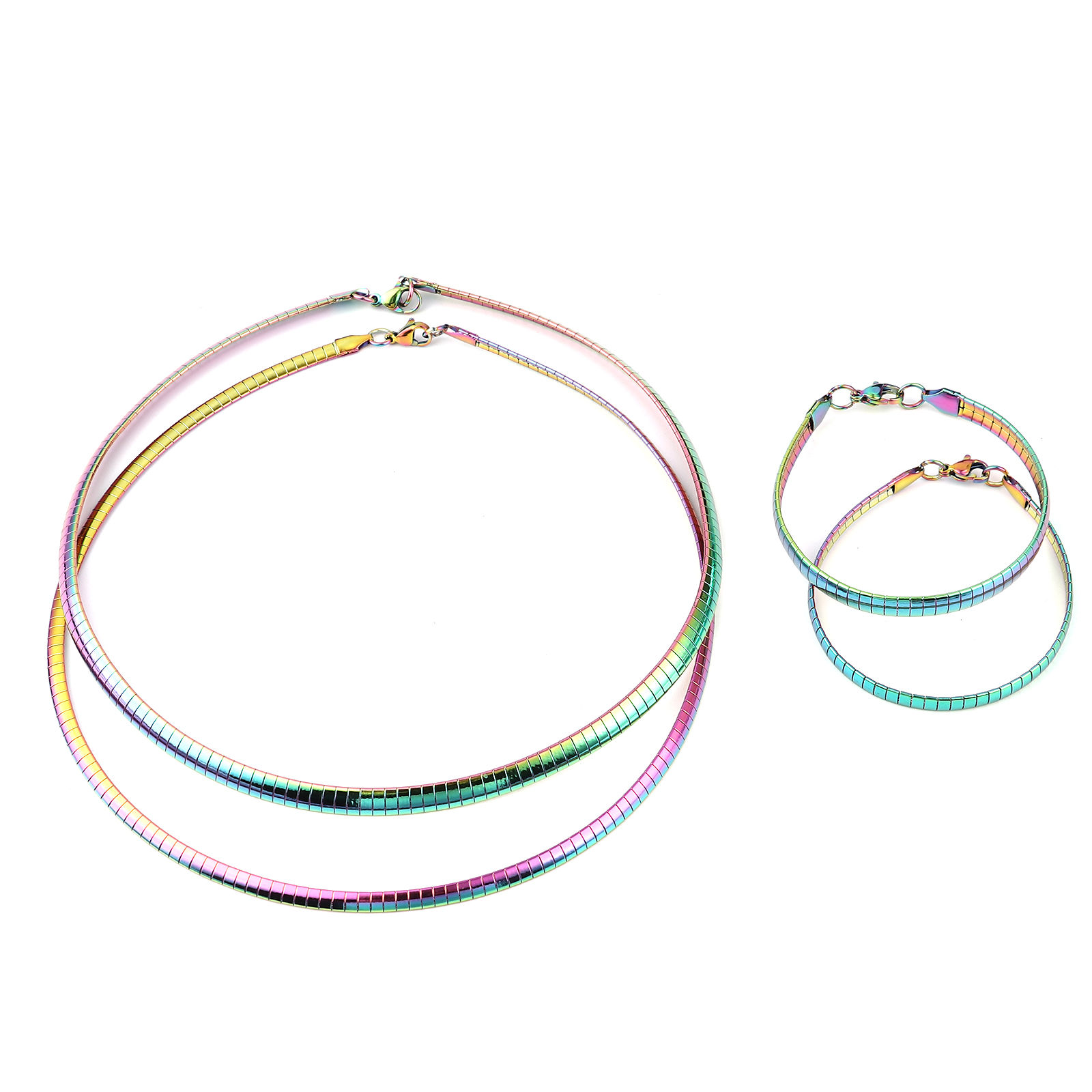 Picture of Stainless Steel Bracelets Multicolor Rectangle 19cm(7 4/8") long, 1 Piece
