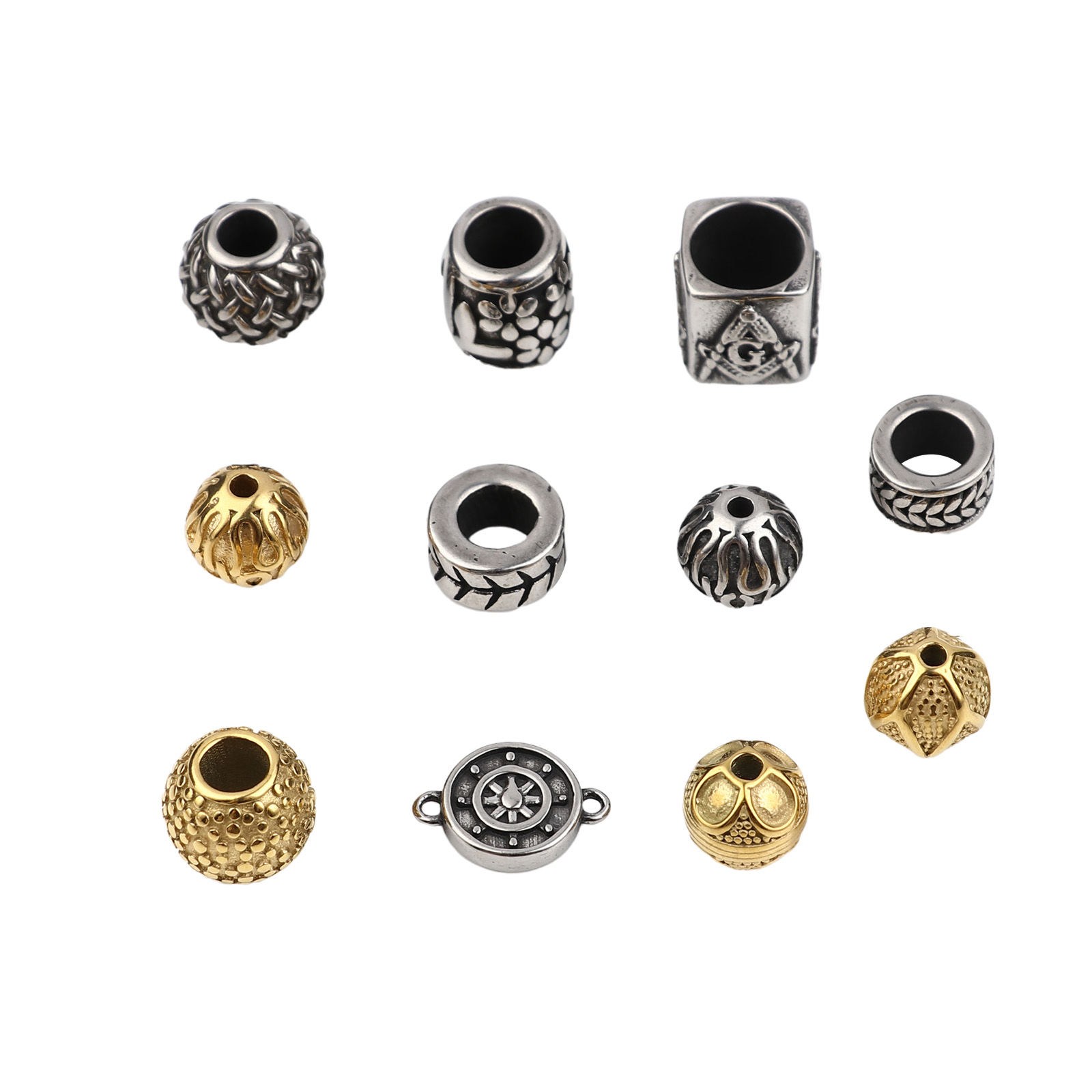 Picture of Stainless Steel Beads Cylinder Flower