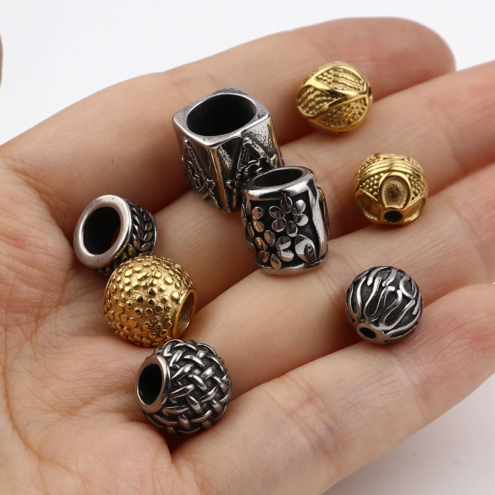 Picture of Stainless Steel Beads Cylinder Flower
