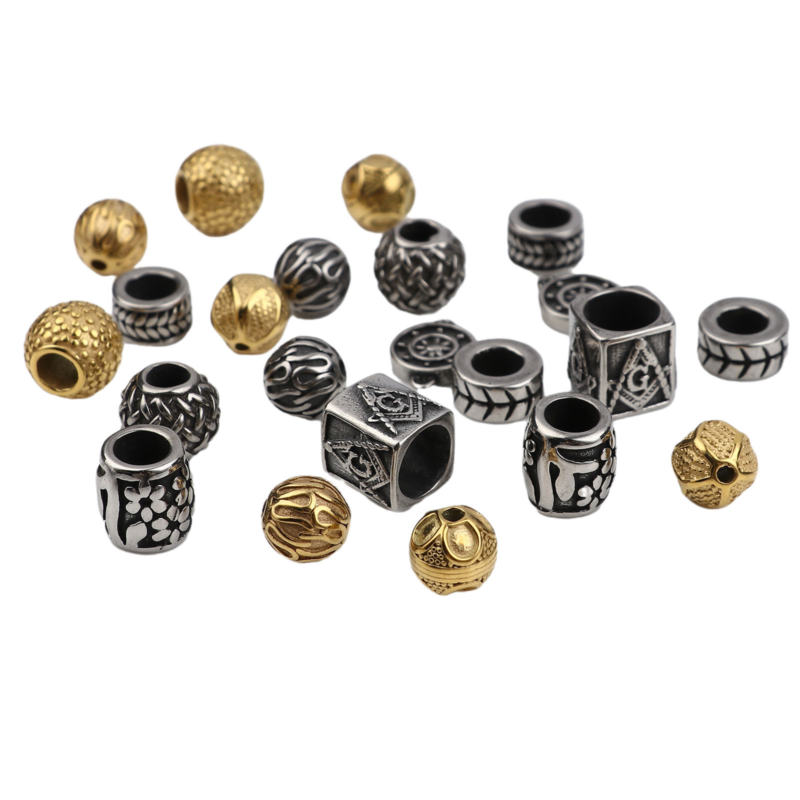 Picture of Stainless Steel Beads Cylinder Flower