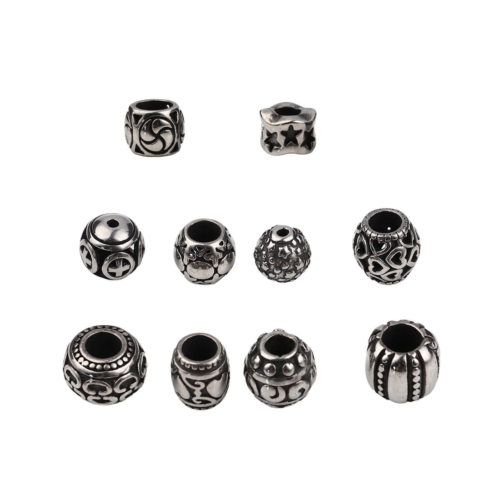 Image de Perles en Acier Inoxydable Colonne 1 Pièce