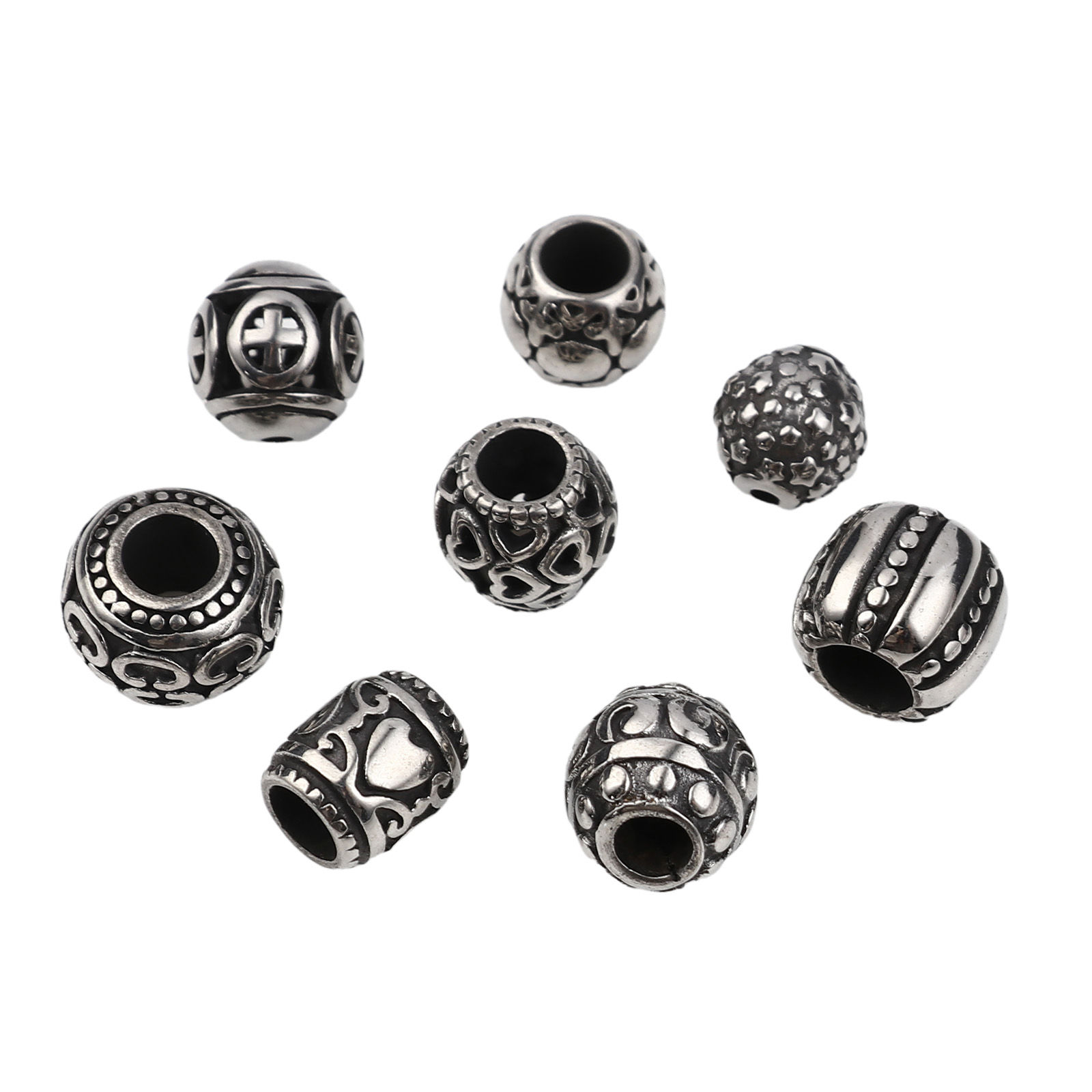 Image de Perles en Acier Inoxydable Colonne 1 Pièce