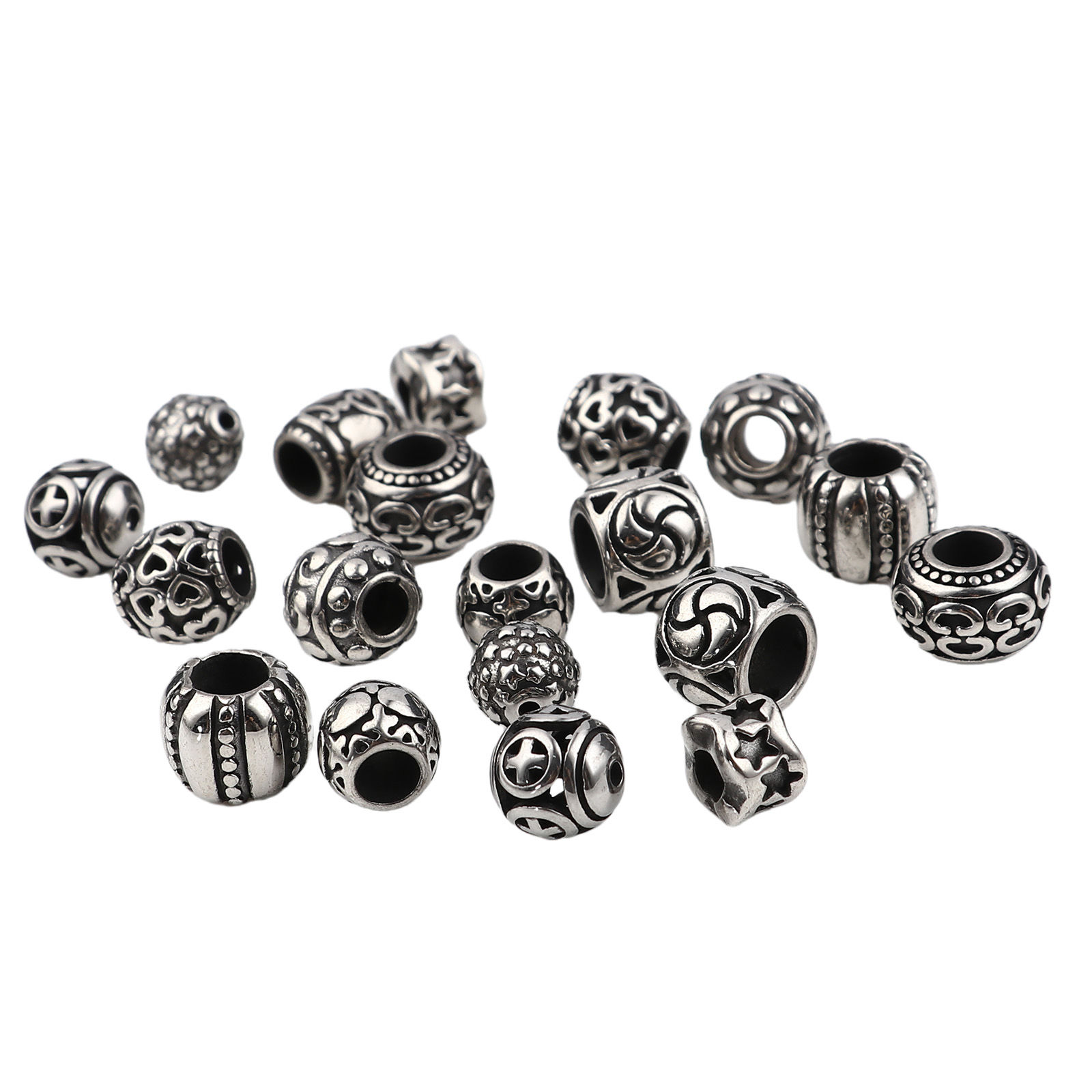 Image de Perles en Acier Inoxydable Colonne 1 Pièce
