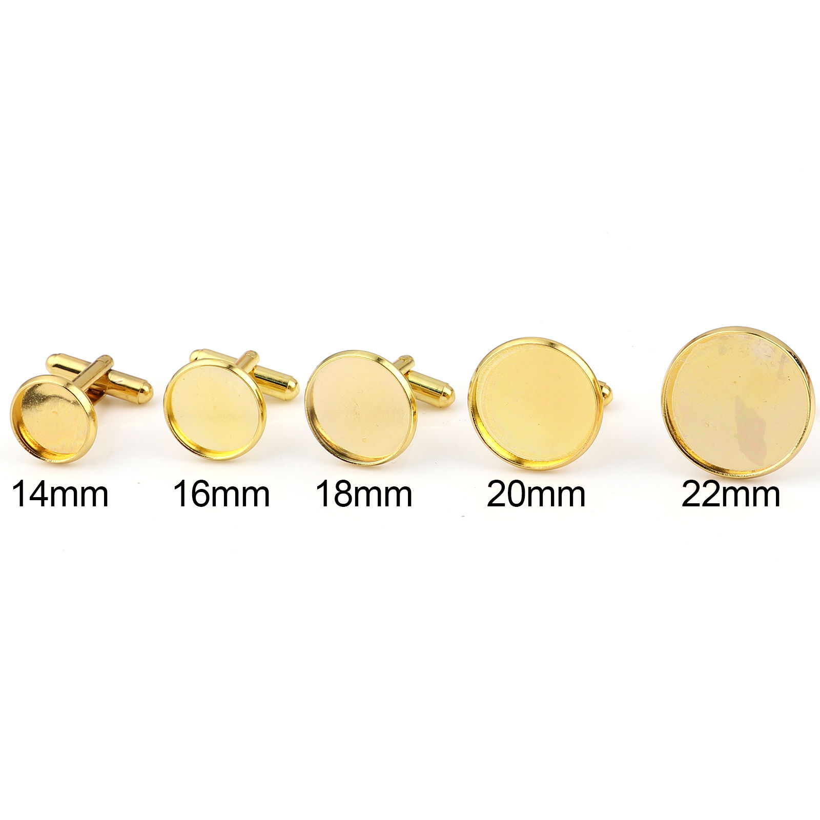 Picture of Brass Cuff Links Round Rotatable