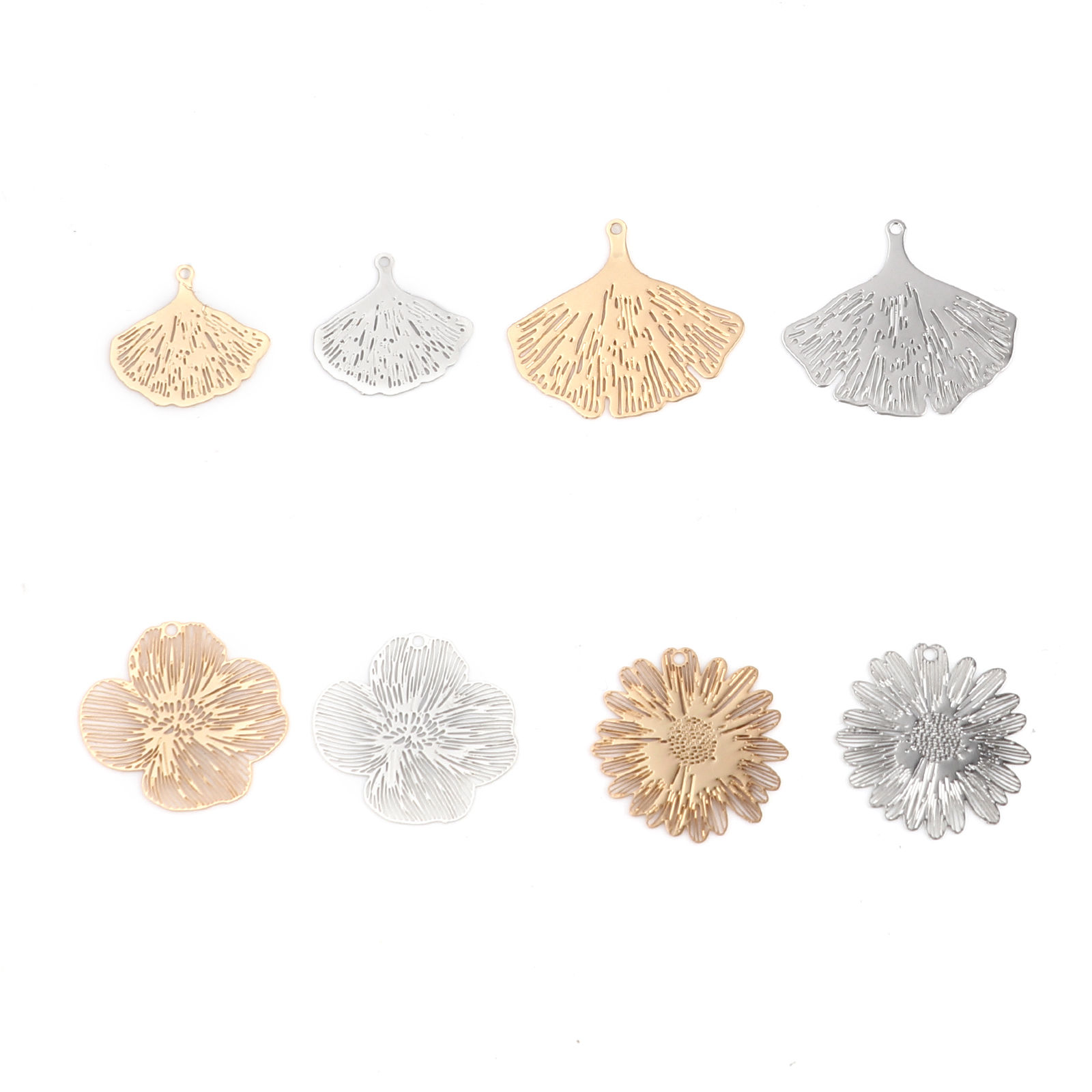 Image de Breloques Estampe en Filigrane en Laiton 20 Pcs