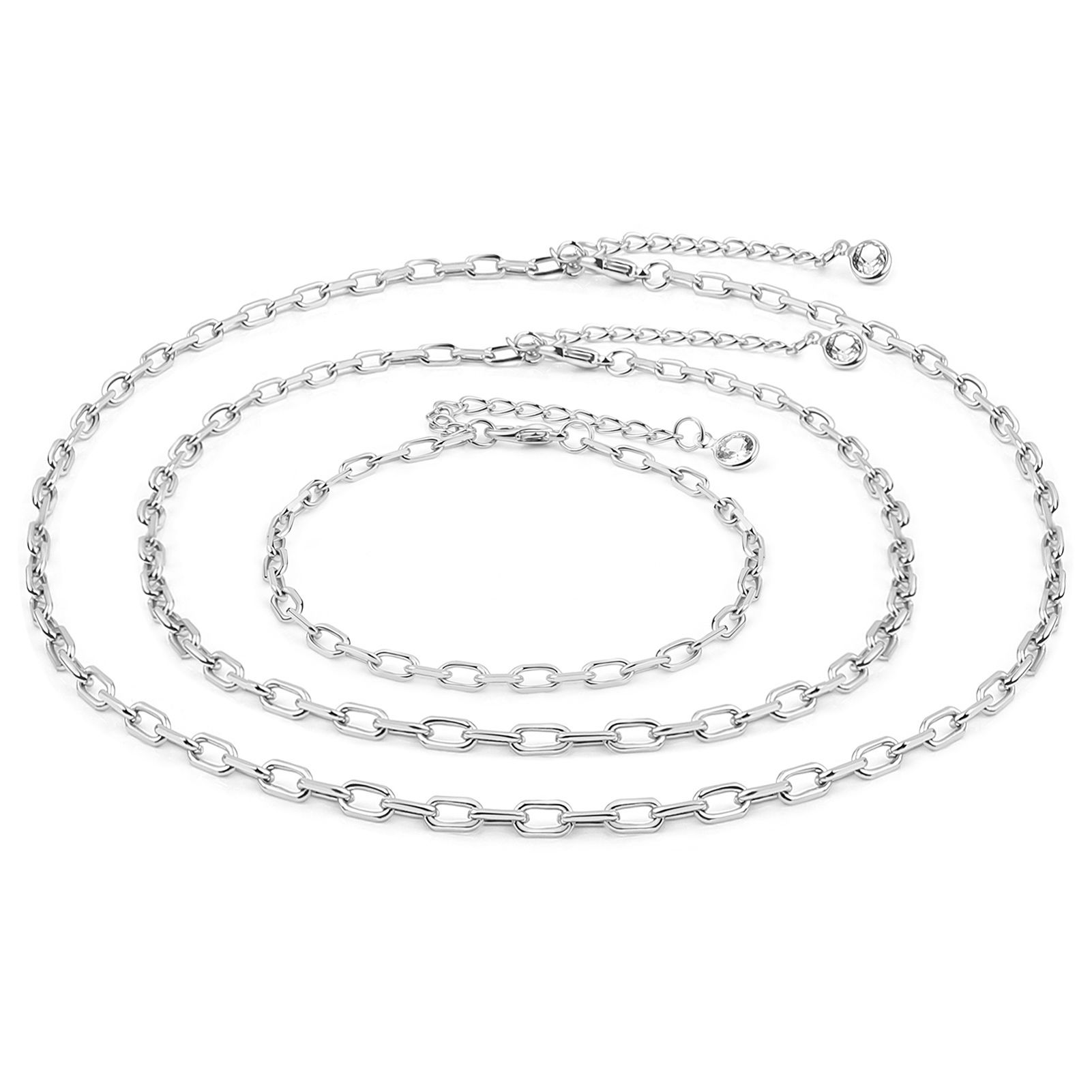 Picture of Copper & Cubic Zirconia Necklace Real Platinum Plated Clear Cubic Zirconia 1 Piece