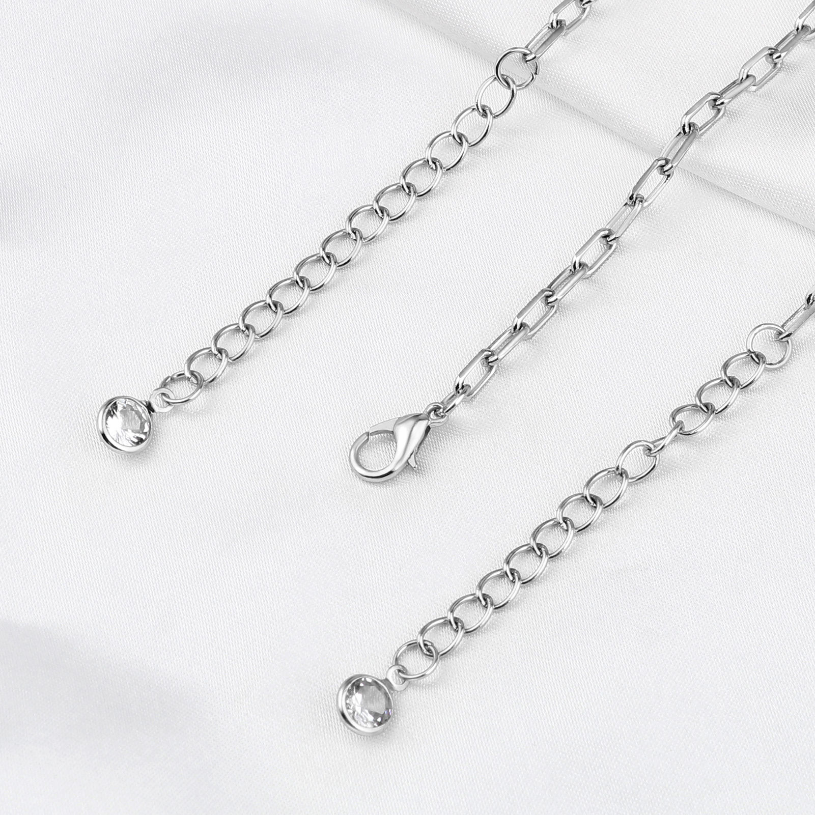 Picture of Copper & Cubic Zirconia Necklace Real Platinum Plated Clear Cubic Zirconia 1 Piece