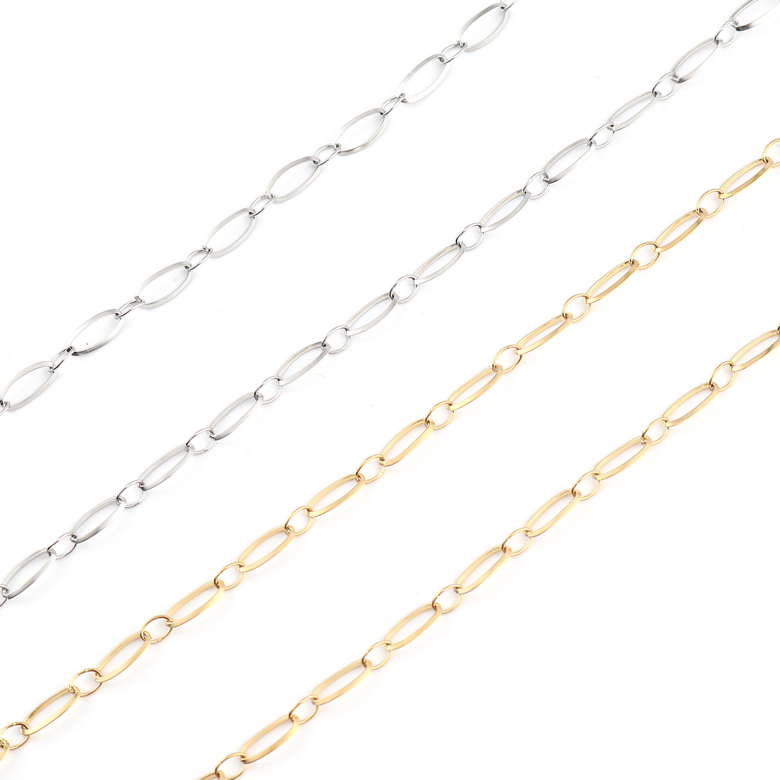 Bild von Edelstahl Halskette Oval 1 Strang