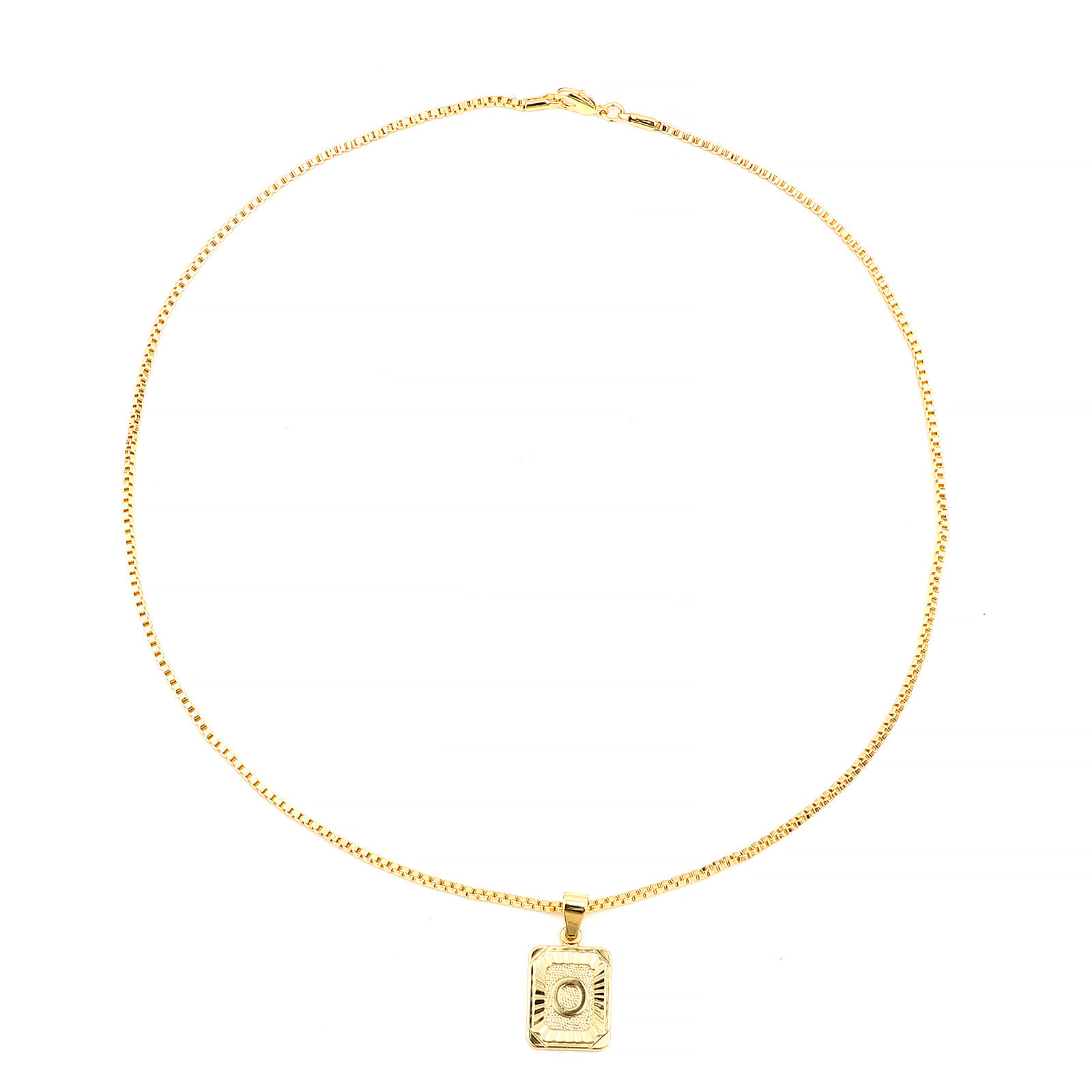 Imagen de Cobre Collares Rectángulo Mayúscula Letra 1 Unidad