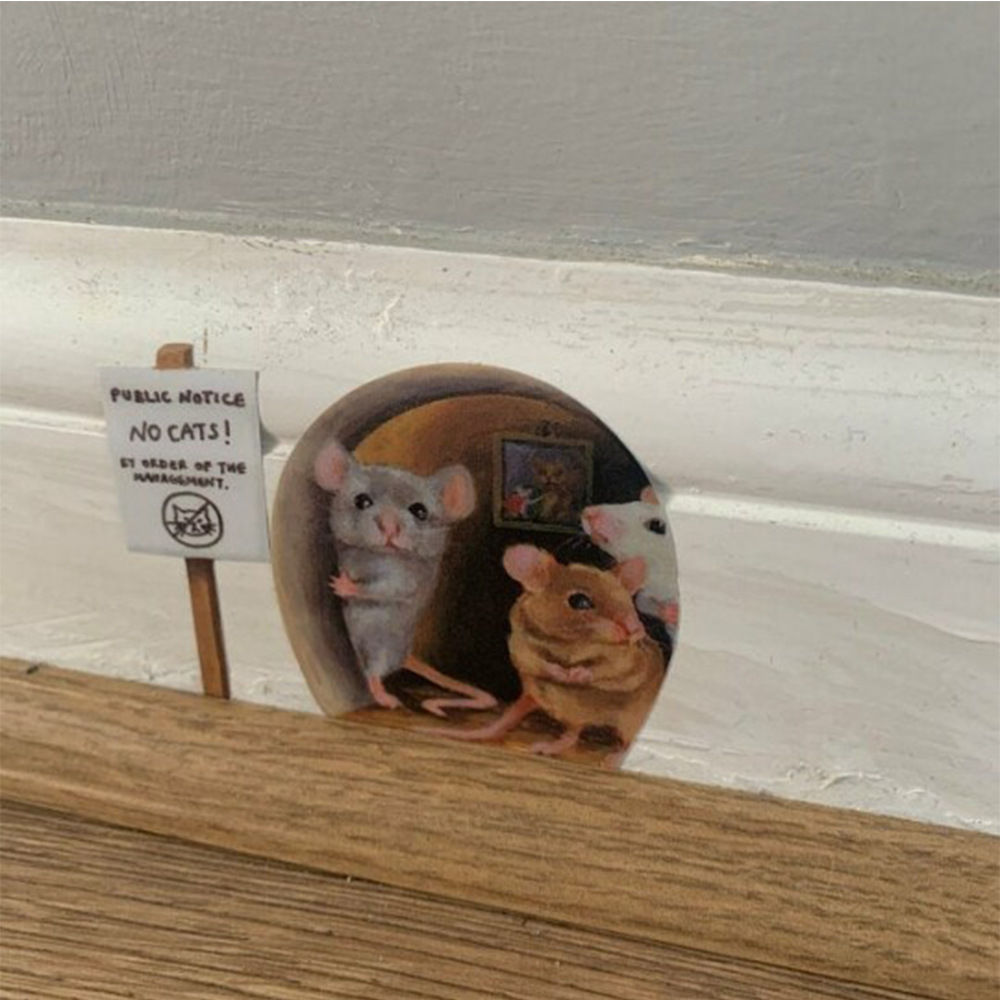 Picture of Rat Mouse Hole PVC Glass Window Film Wall Stickers Home Decoration