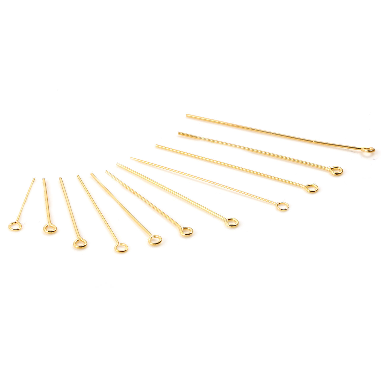 Picture of Brass Eye Pins 18K Real Gold Plated 50 PCs