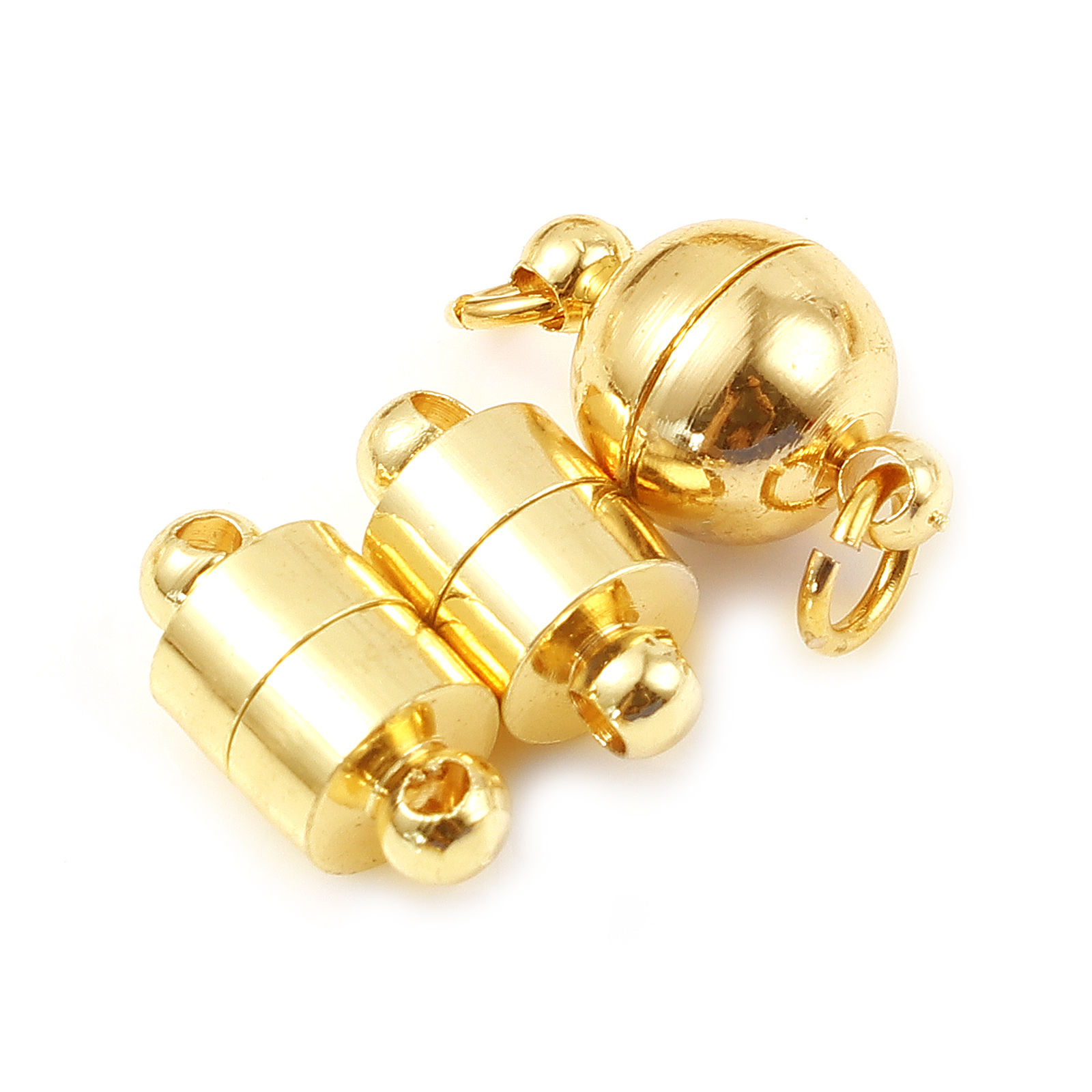 Picture of Brass & Magnetic Hematite Magnetic Clasps 18K Real Gold Plated Magnetic 5 PCs