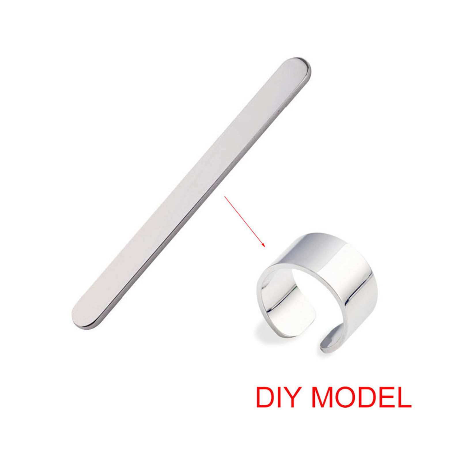Picture of Stainless Steel Strip For DIY Rings Rectangle Multicolor Blank Stamping Tags One Side 52mm x 5mm