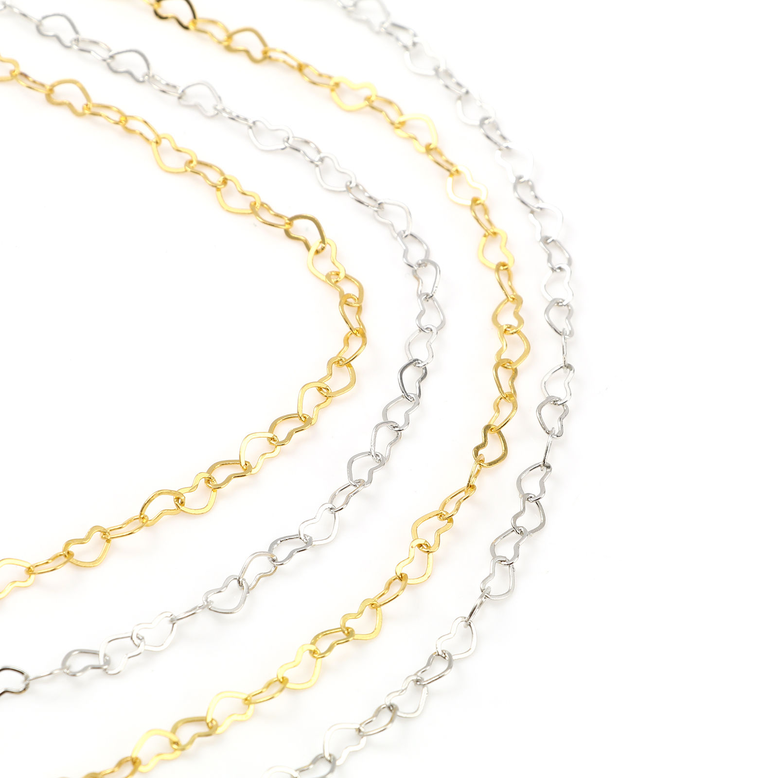 Picture of Brass Chain Findings Heart Multicolor 5x3mm, 2 M