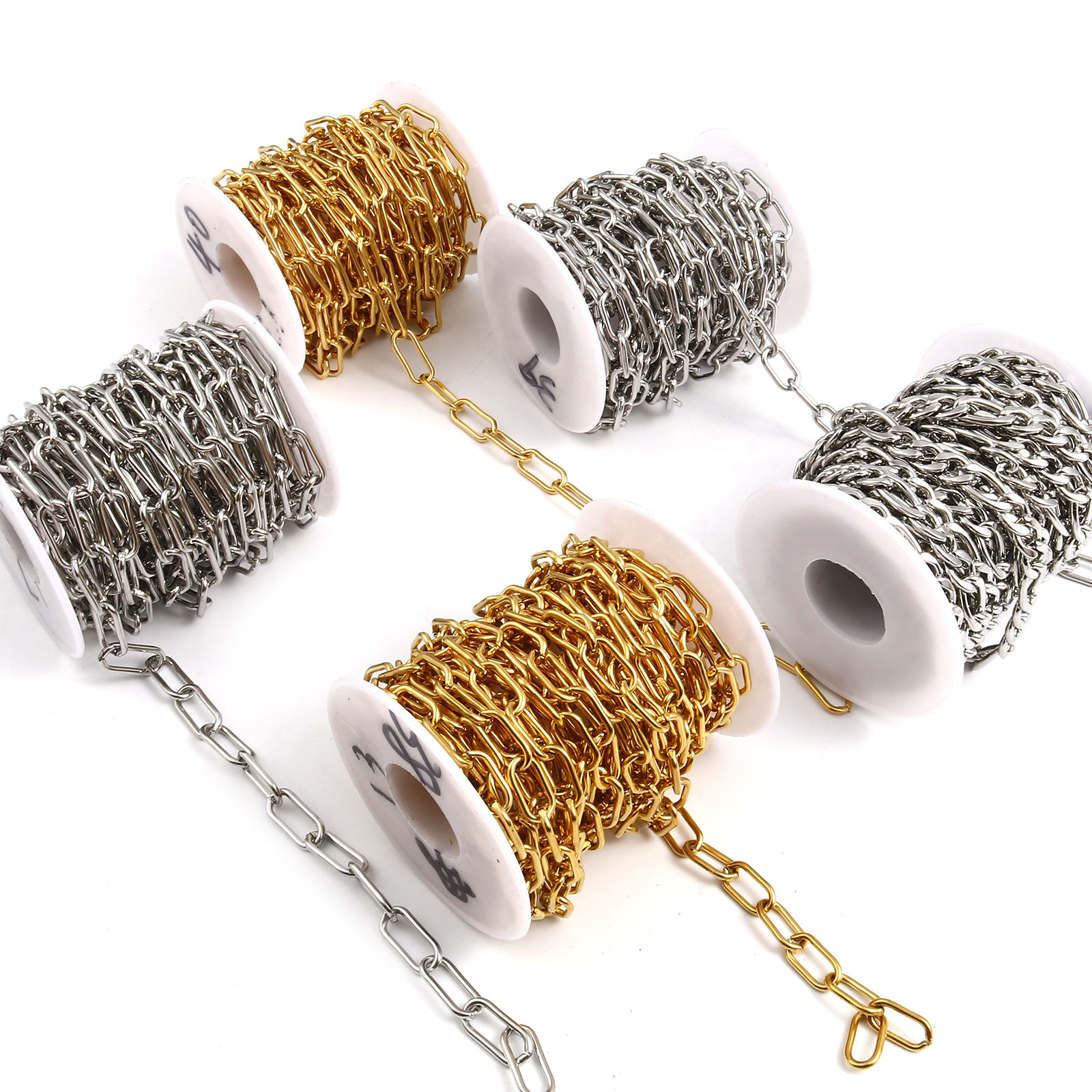 Picture of Stainless Steel Link Cable Chain Oval Multicolor 5 M
