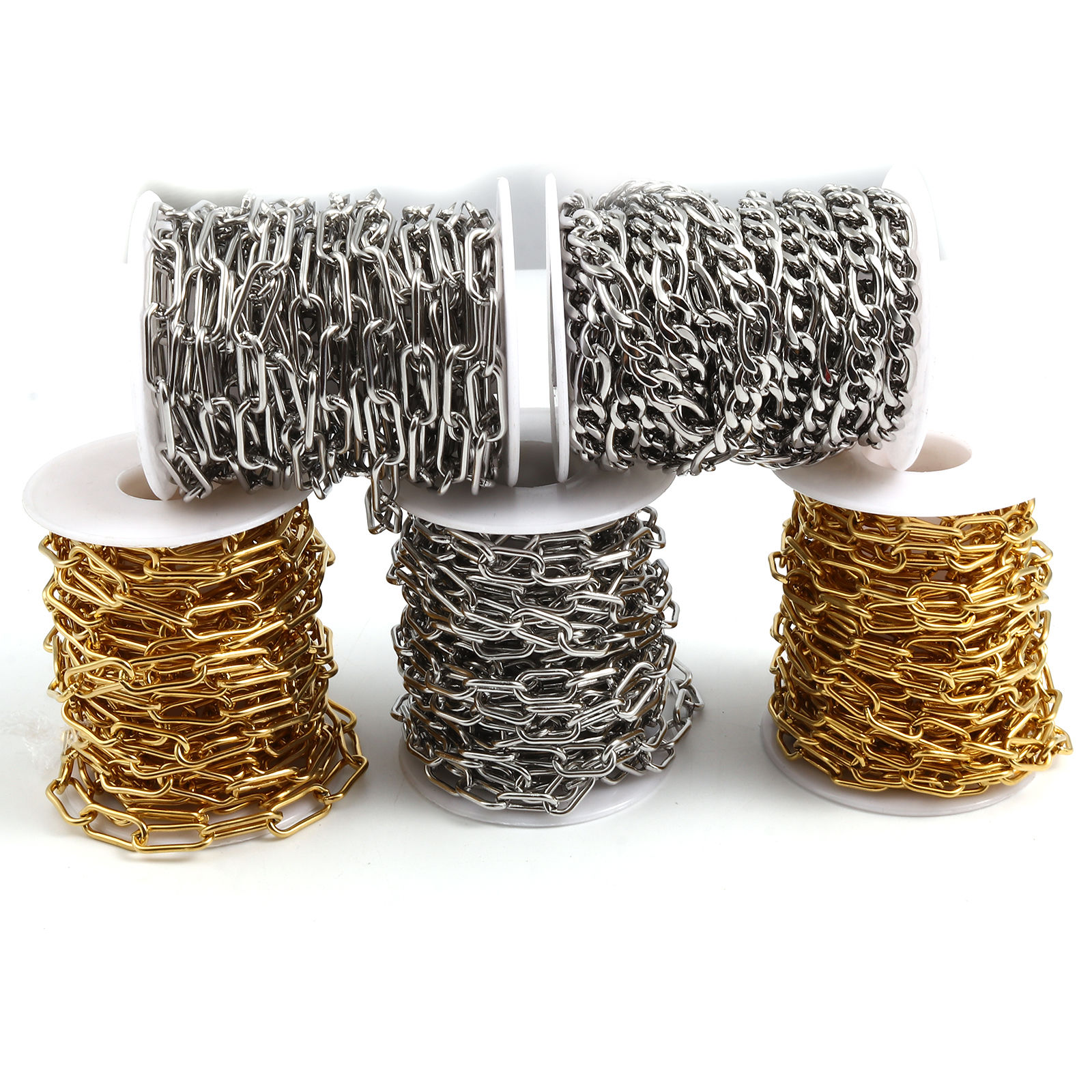 Picture of Stainless Steel Link Cable Chain Oval Multicolor 5 M