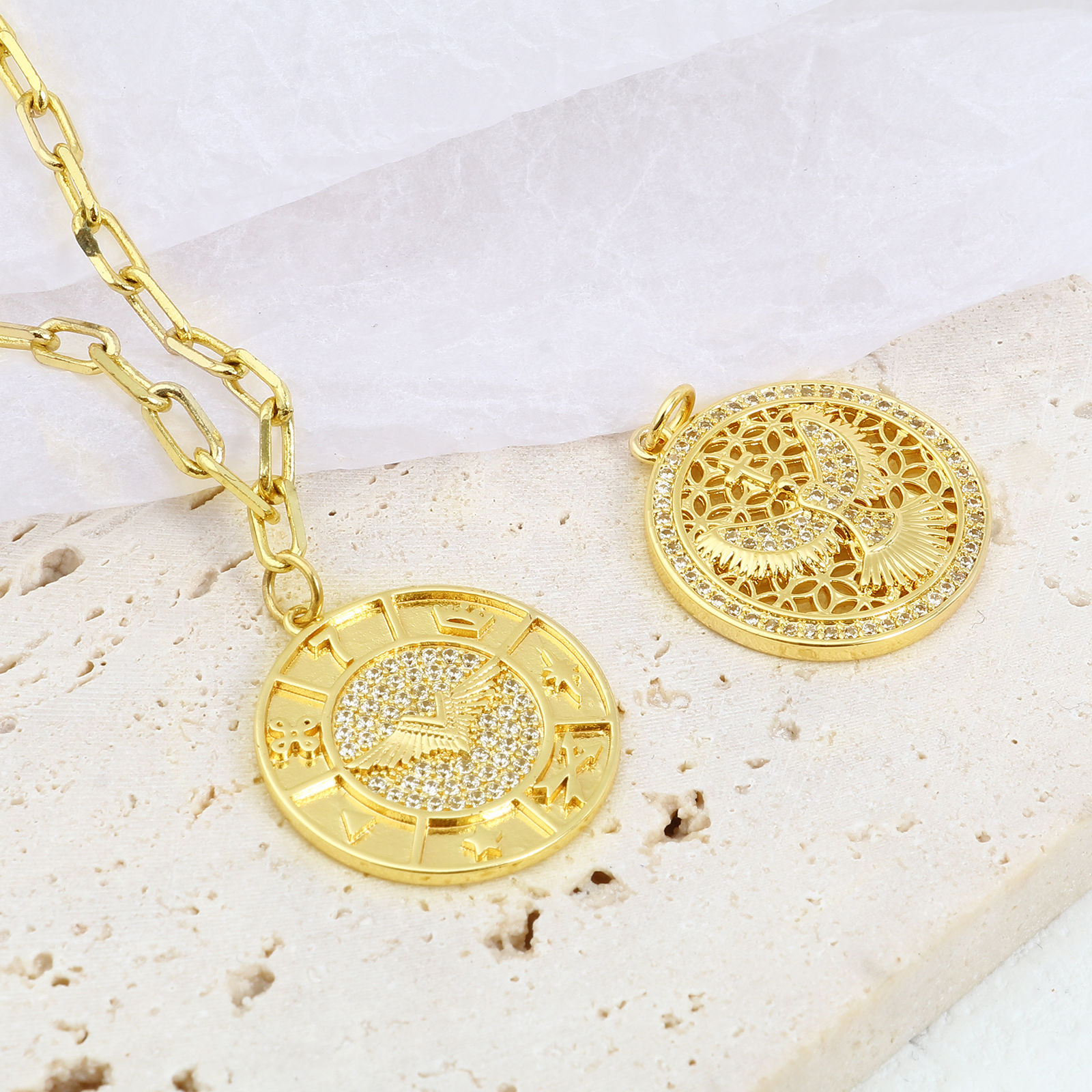 Immagine di Ottone Charms 18K Vero Oro Placcato 1 Pz