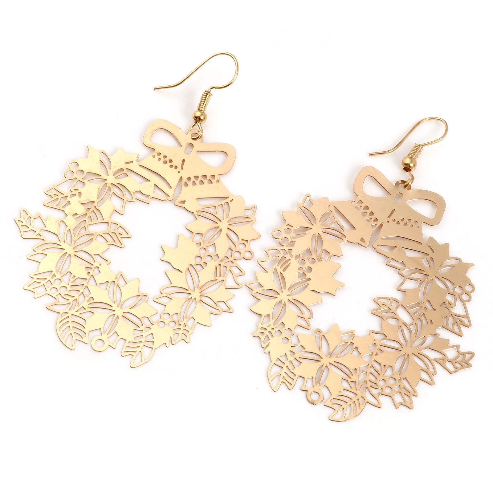 Picture of Brass Filigree Stamping Connectors Christmas Multicolor 5 PCs