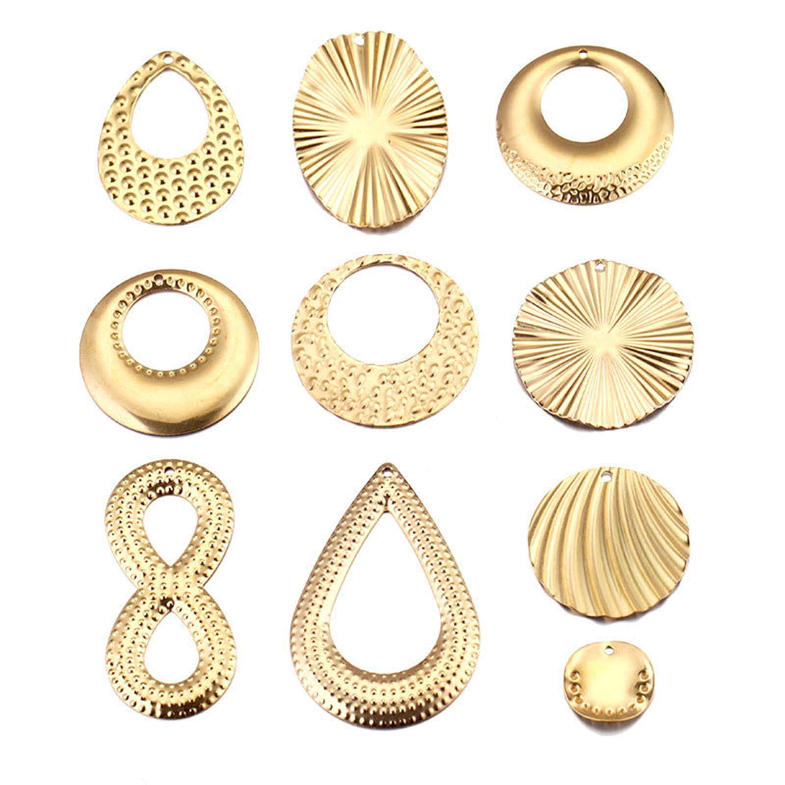 Immagine di Acciaio Inossidabile Charms Oro Placcato 2 Pz