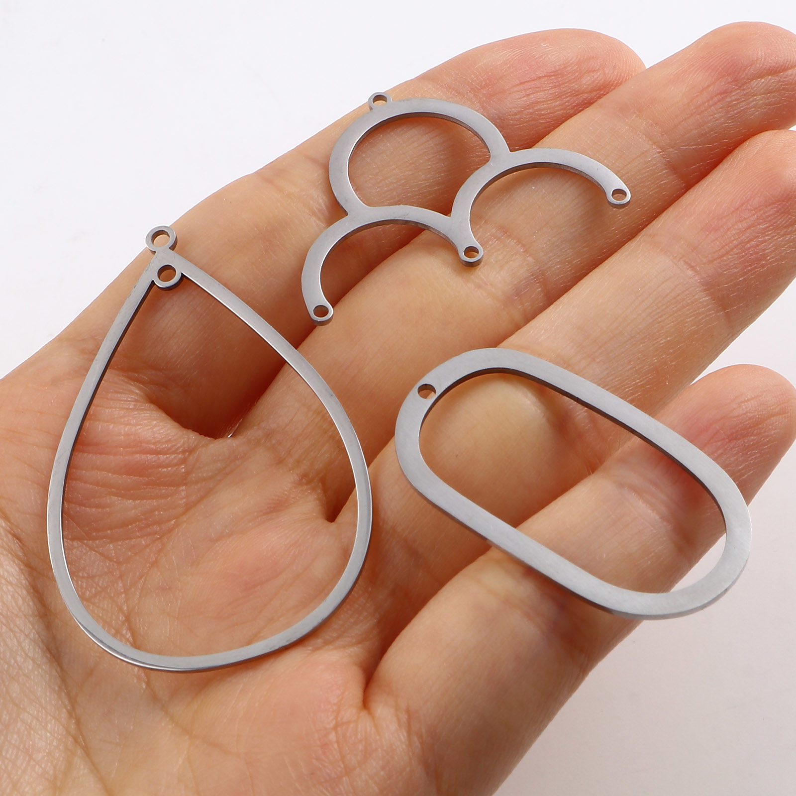 Picture of Stainless Steel Pendants Geometric Silver Tone 2 PCs