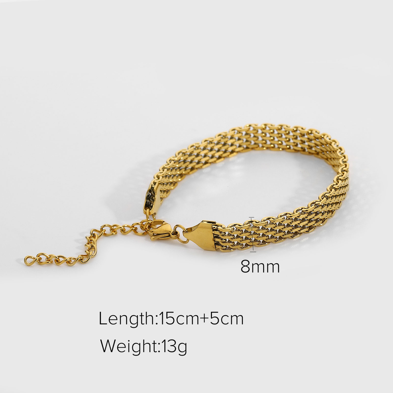 Picture of Eco-friendly Simple & Casual Stylish 18K Real Gold Plated 304 Stainless Steel Link Chain Link Chain Bracelets Unisex Party