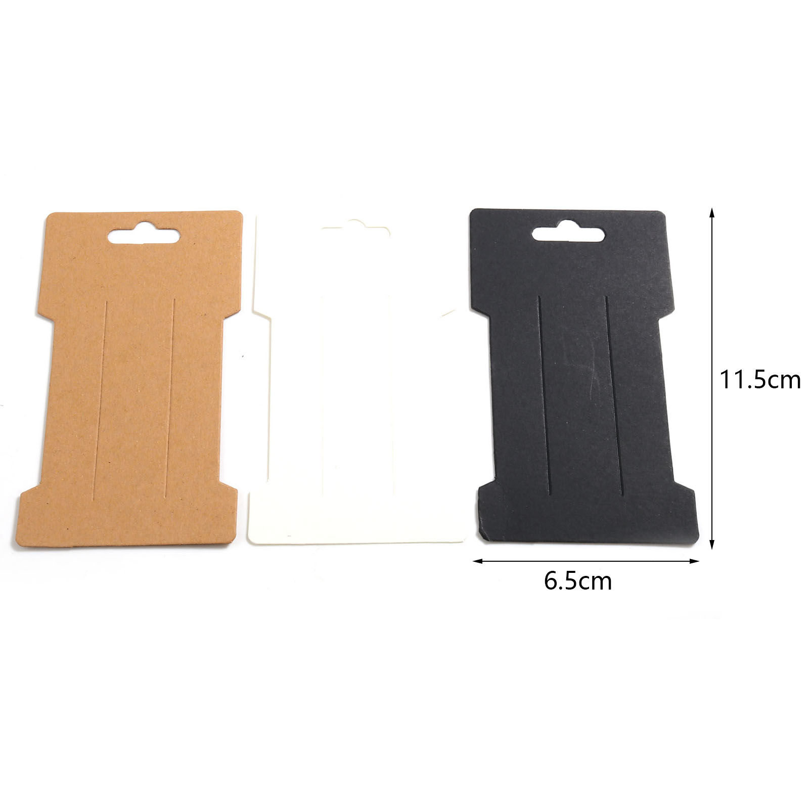 紙 ジュエリーディスプレイカード 幾何学 多色 11.5cm x 6.5cm、 100 枚 の画像