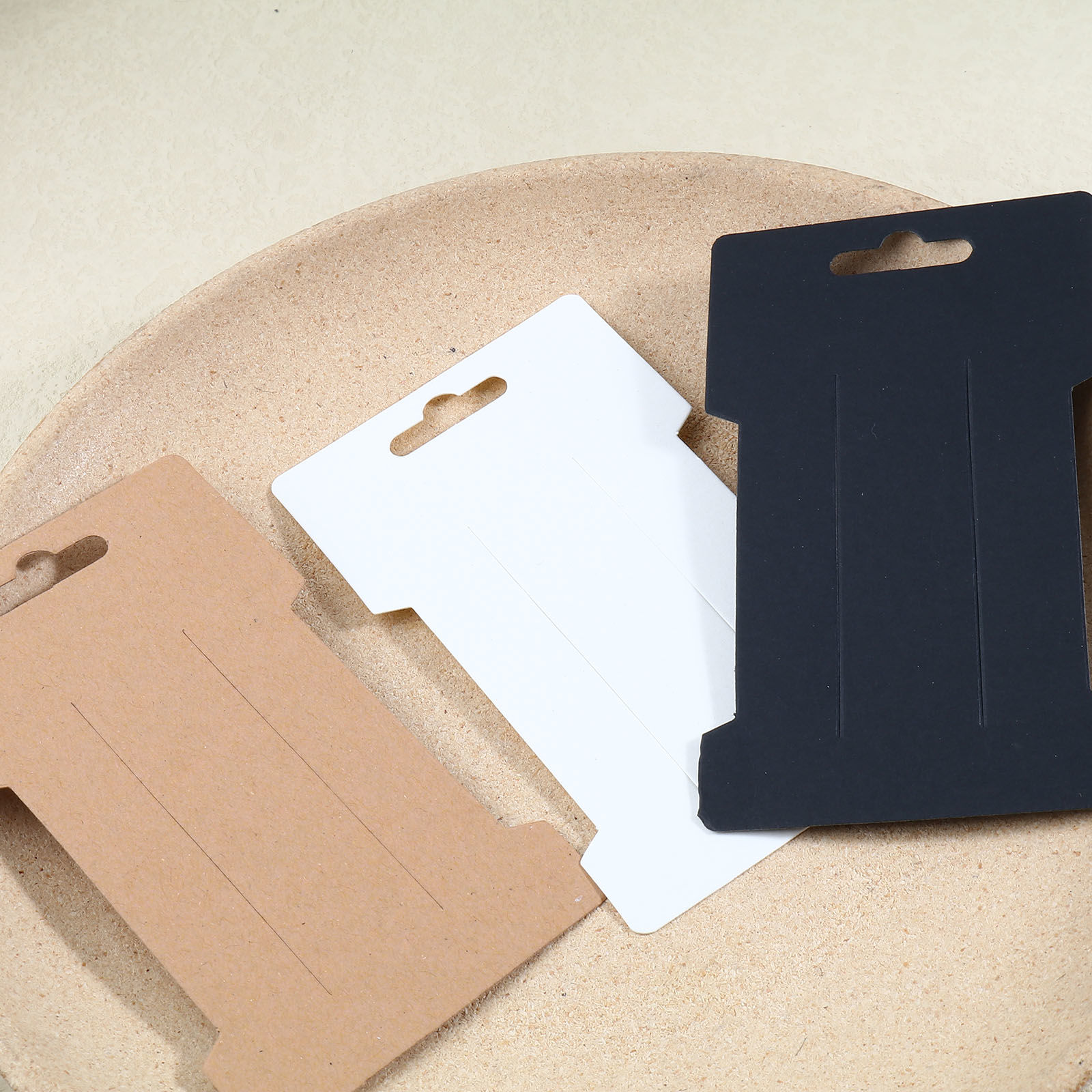 紙 ジュエリーディスプレイカード 幾何学 多色 11.5cm x 6.5cm、 100 枚 の画像