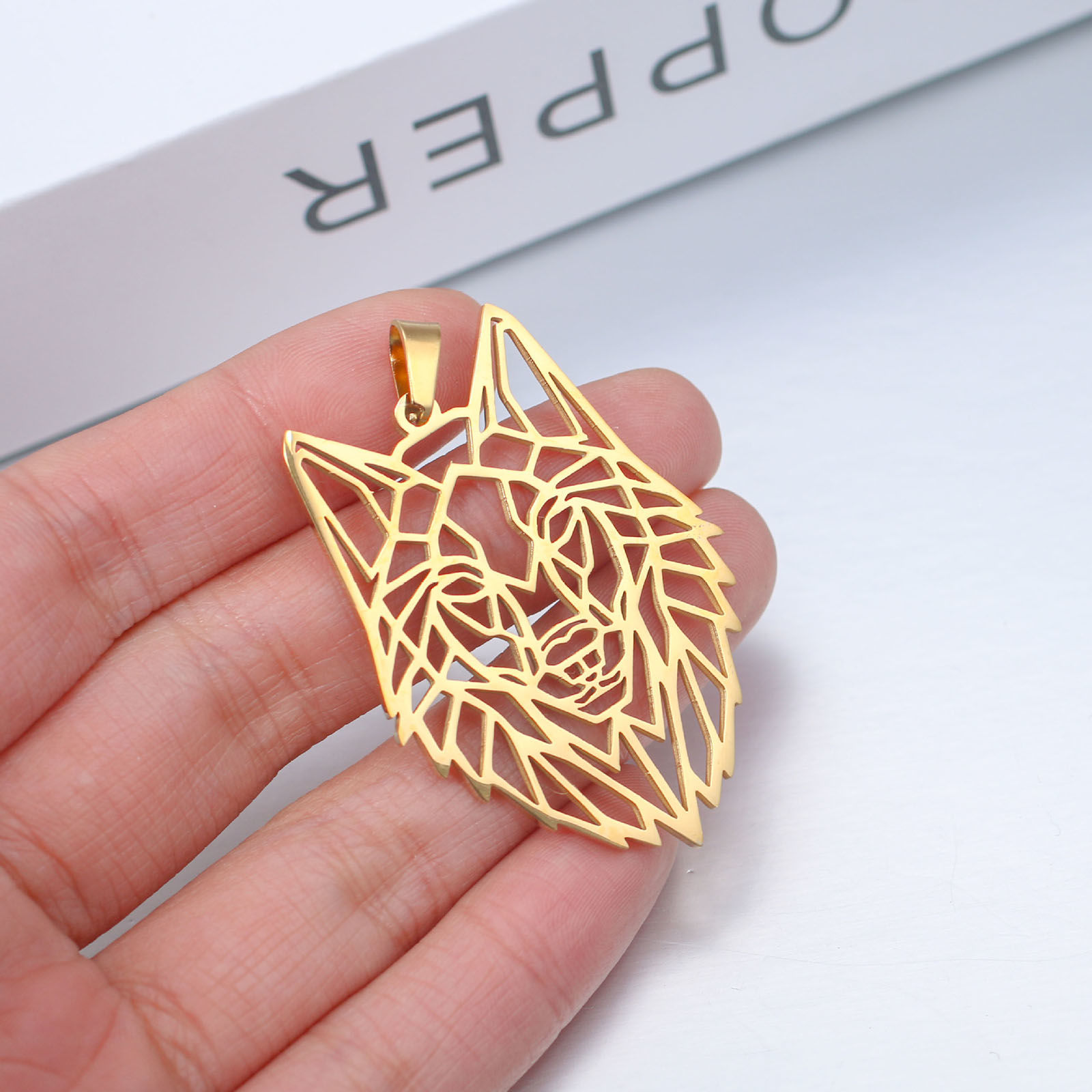 Picture of Stainless Steel Pendants Wolf Multicolor 1 Piece