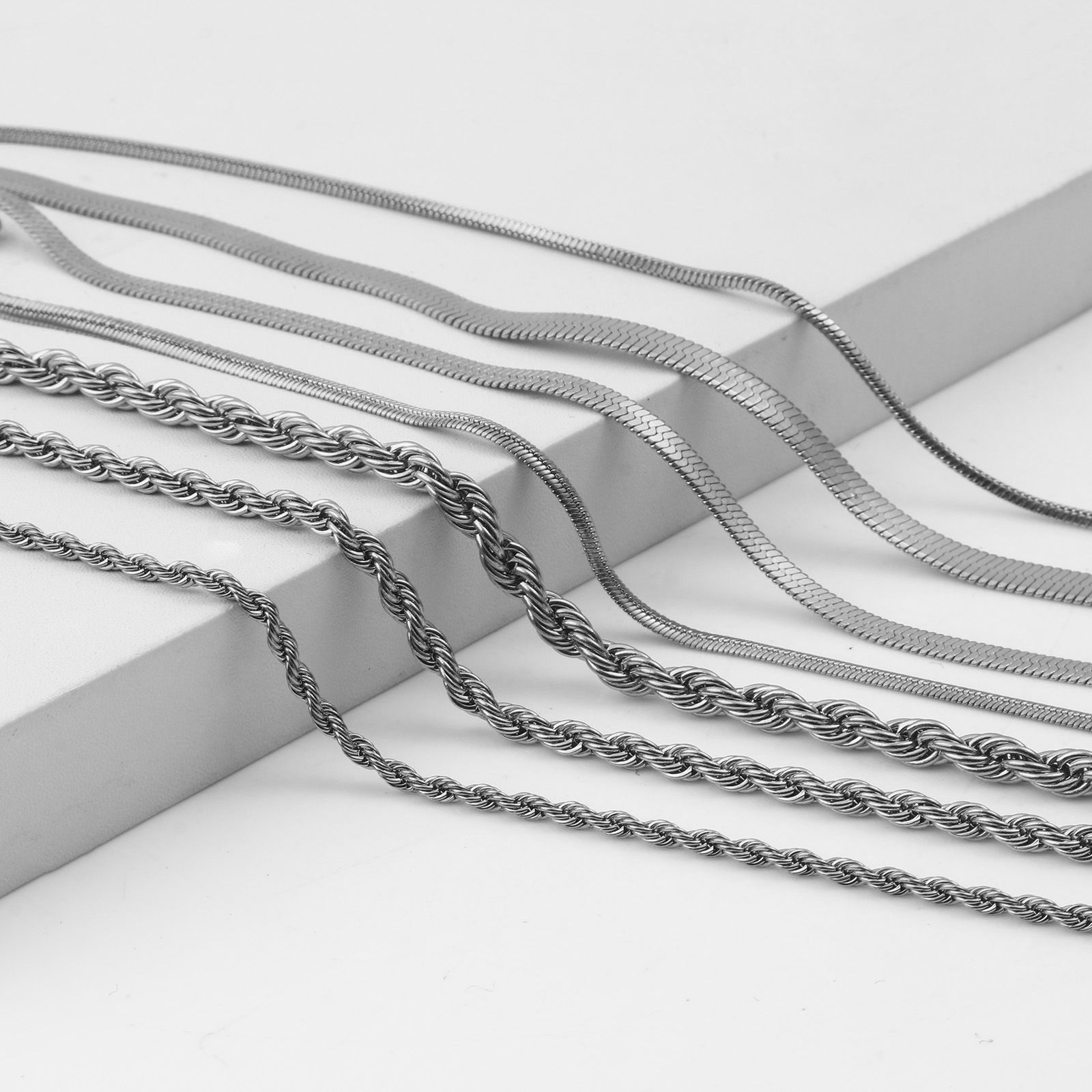 Picture of Stainless Steel Link Chain Anklet Silver Tone