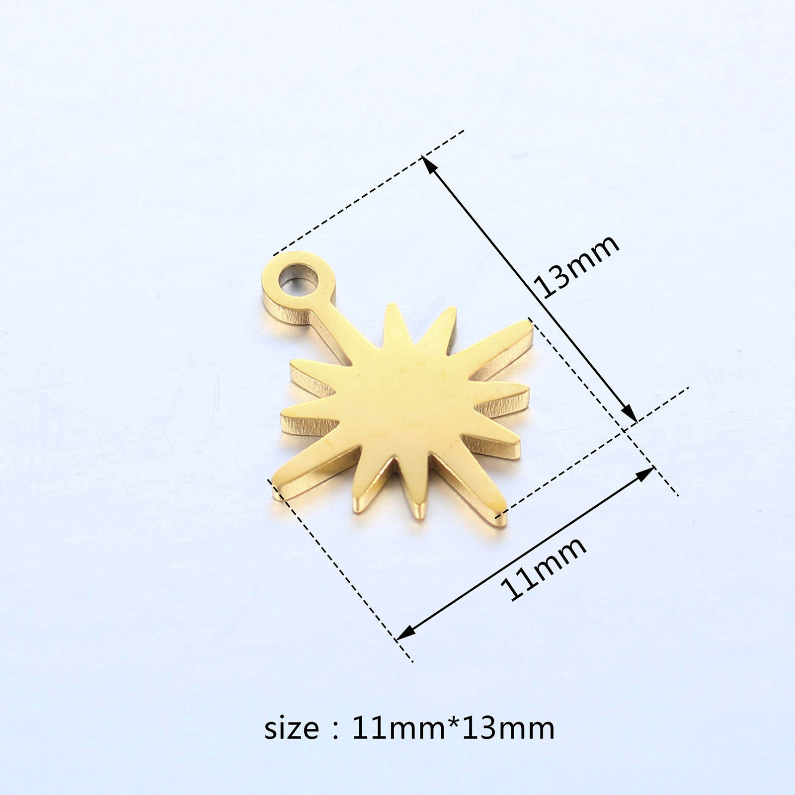 Picture of 304 Stainless Steel Galaxy Charms Star Multicolor