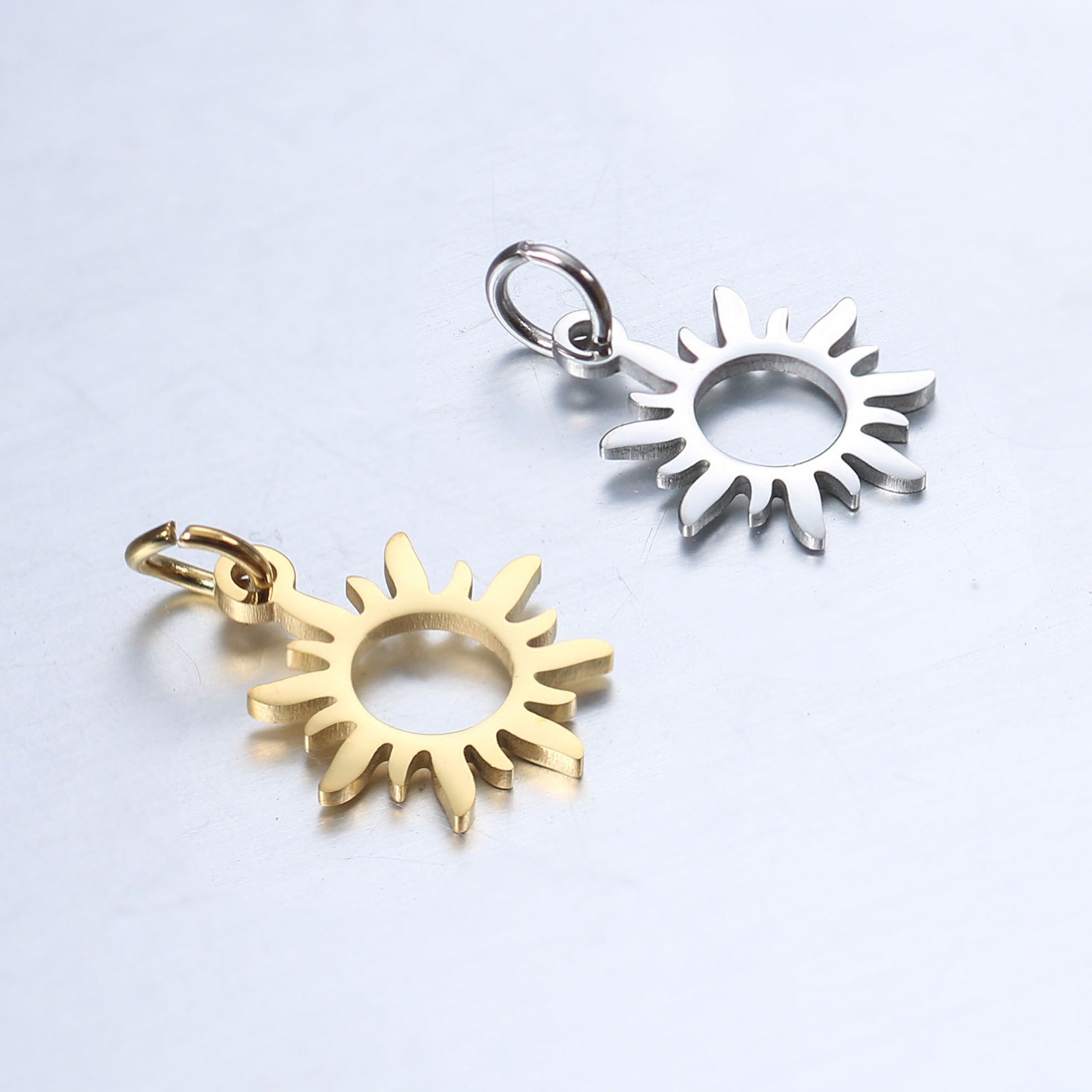Picture of 304 Stainless Steel Galaxy Charms Sun Multicolor