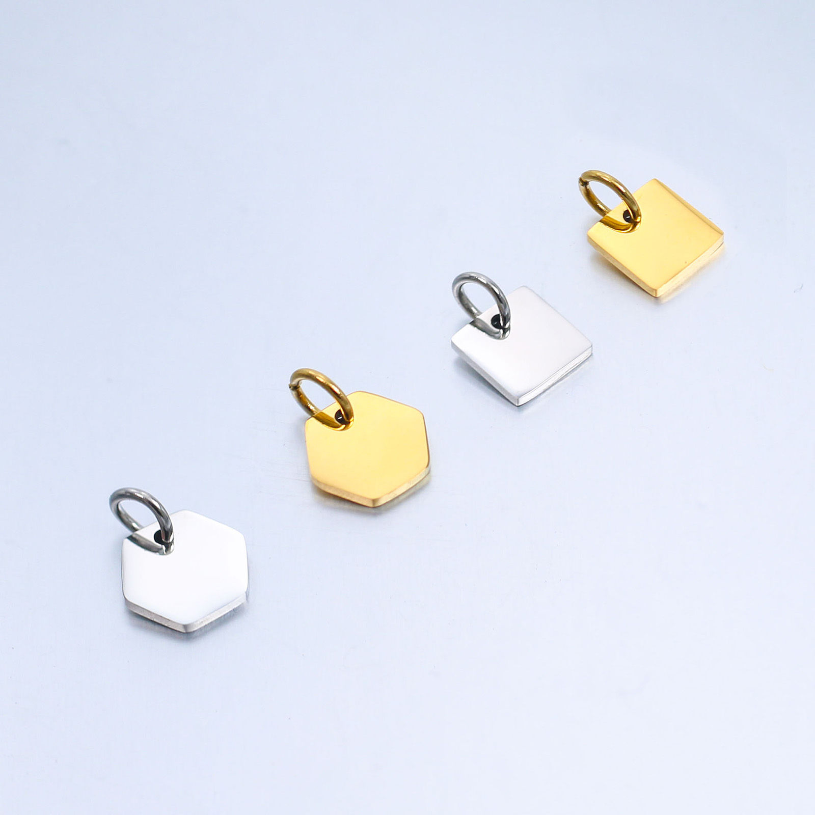 Picture of 304 Stainless Steel Geometry Series Charms Multicolor Geometric