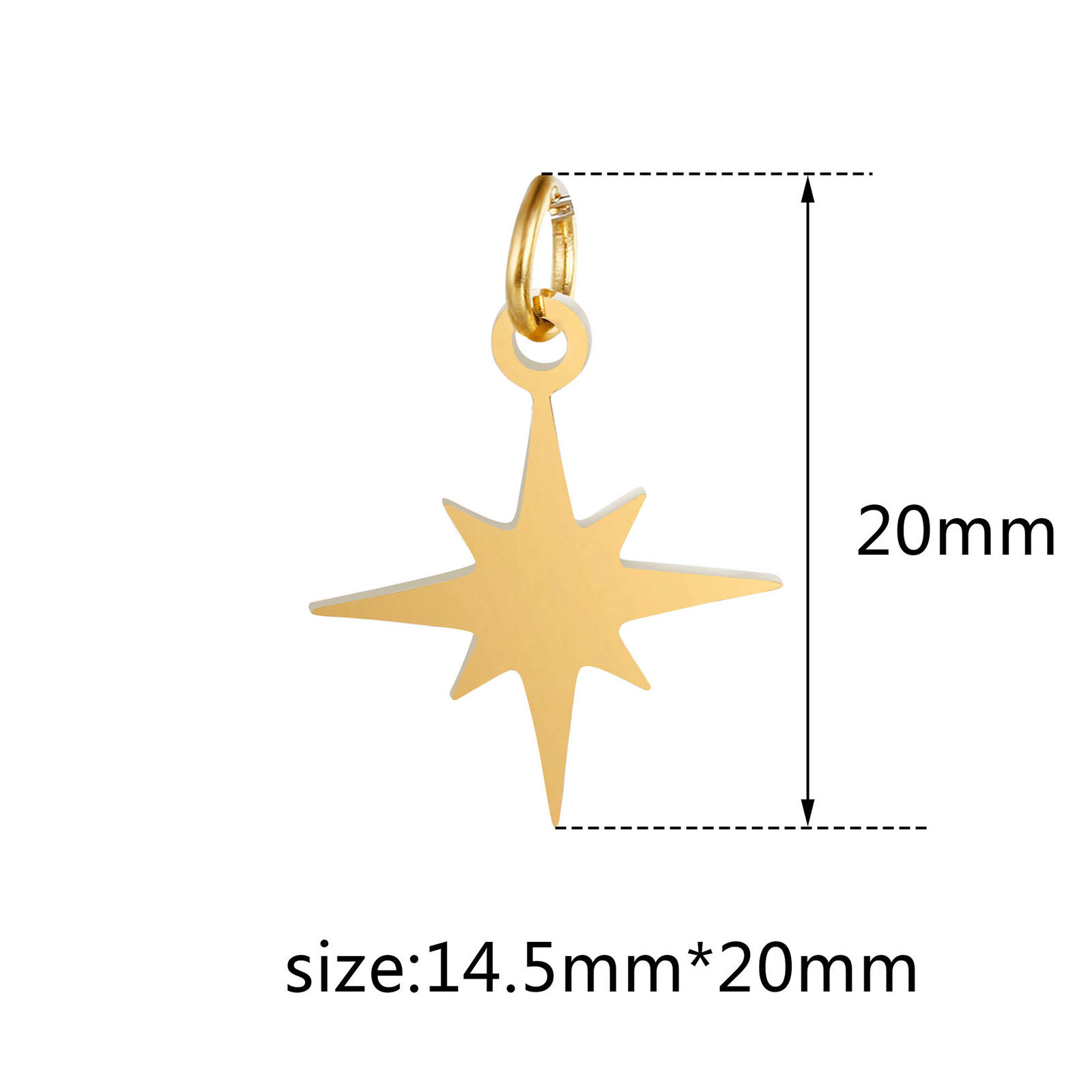 Image de Breloques en 304 Acier Inoxydable Galaxie Multicolore Etoile 1 Pièce