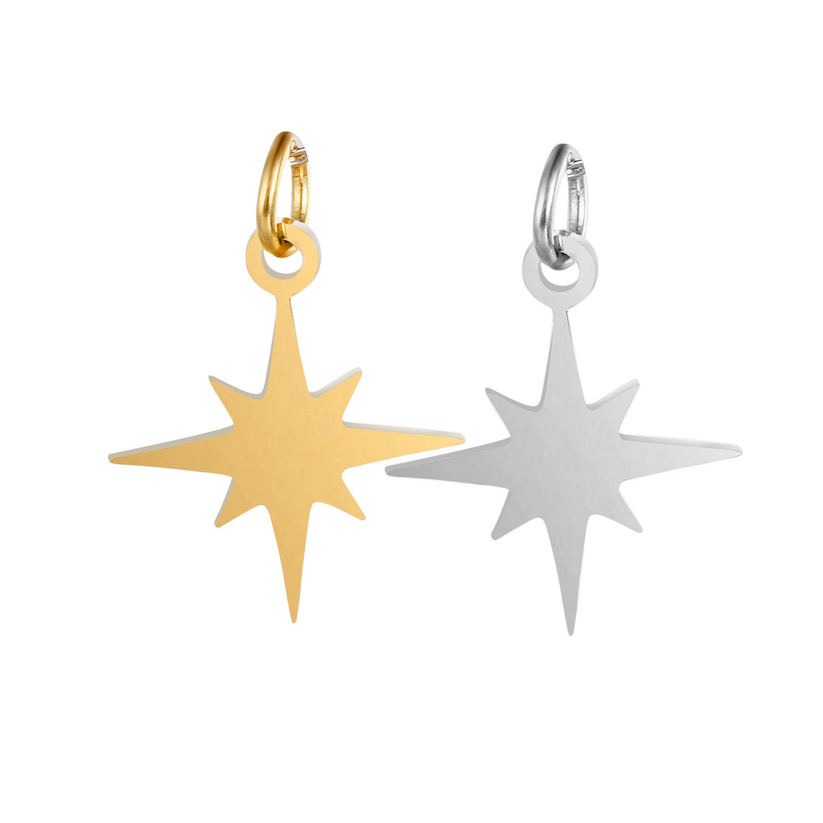 Image de Breloques en 304 Acier Inoxydable Galaxie Multicolore Etoile 1 Pièce