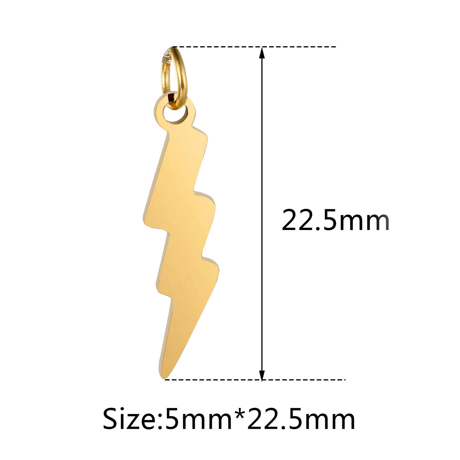 Picture of 304 Stainless Steel Weather Collection Charms Multicolor Lightning