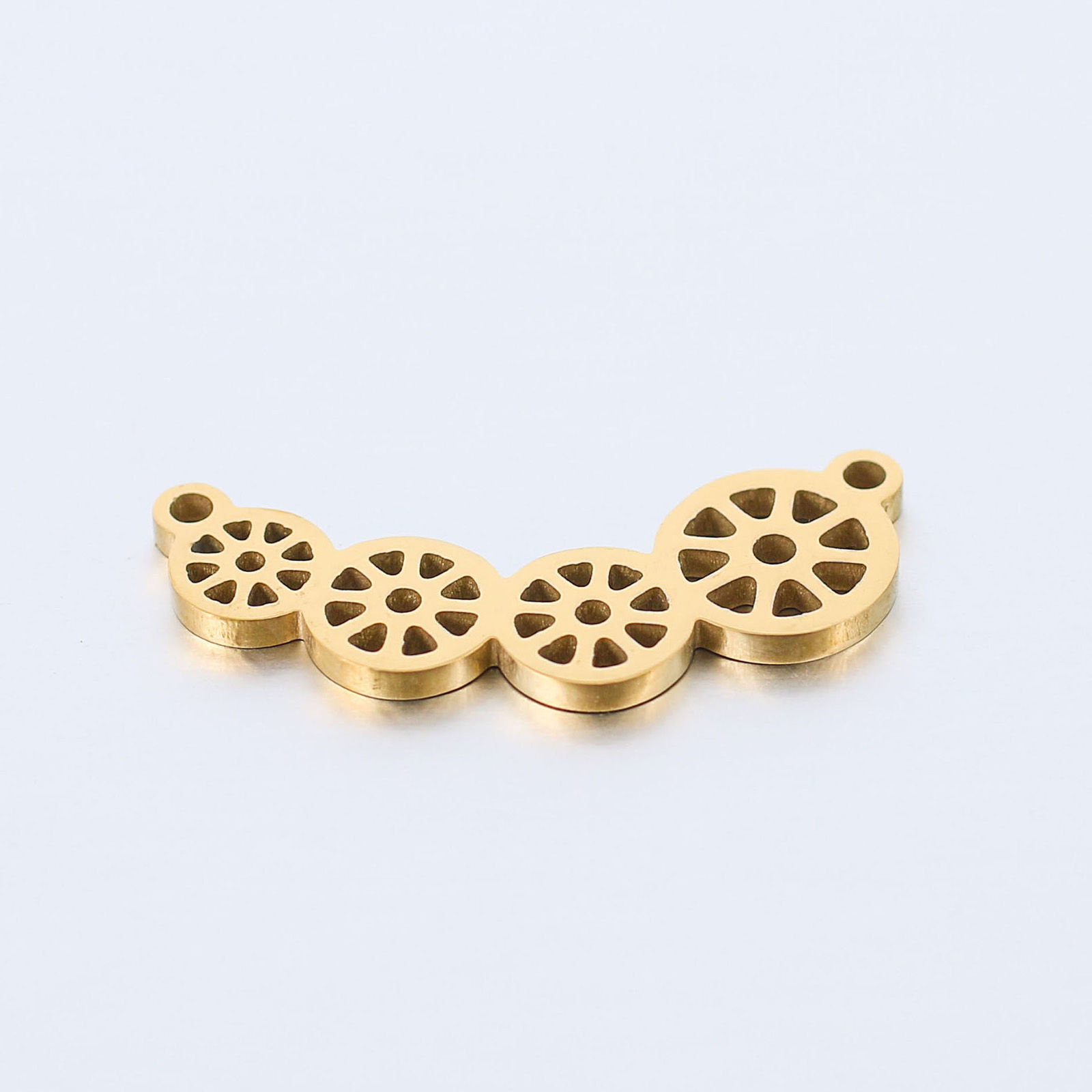 Picture of 304 Stainless Steel Connectors Lotus Root Slices Multicolor
