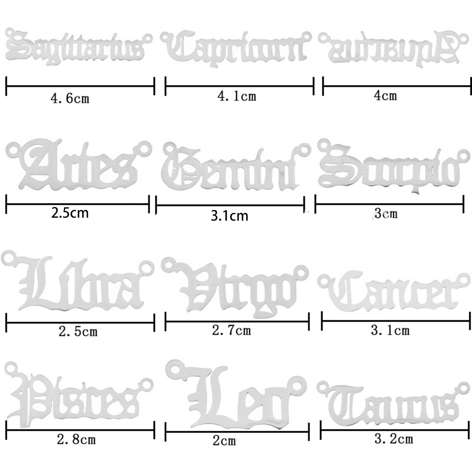 ステンレス鋼 コネクター 文字 多色 星座 1 個 の画像