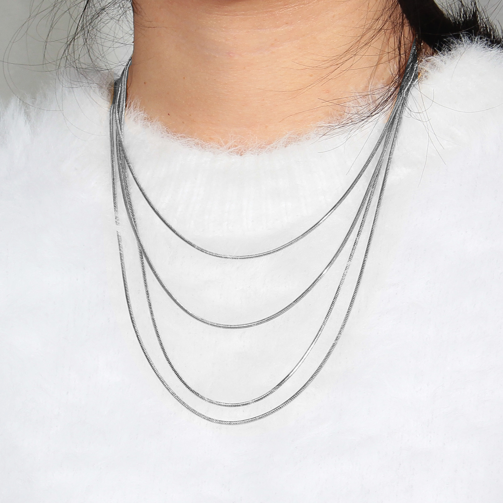 Bild von Edelstahl Schlangenkette Kette Halskette Bunt 1 Strang