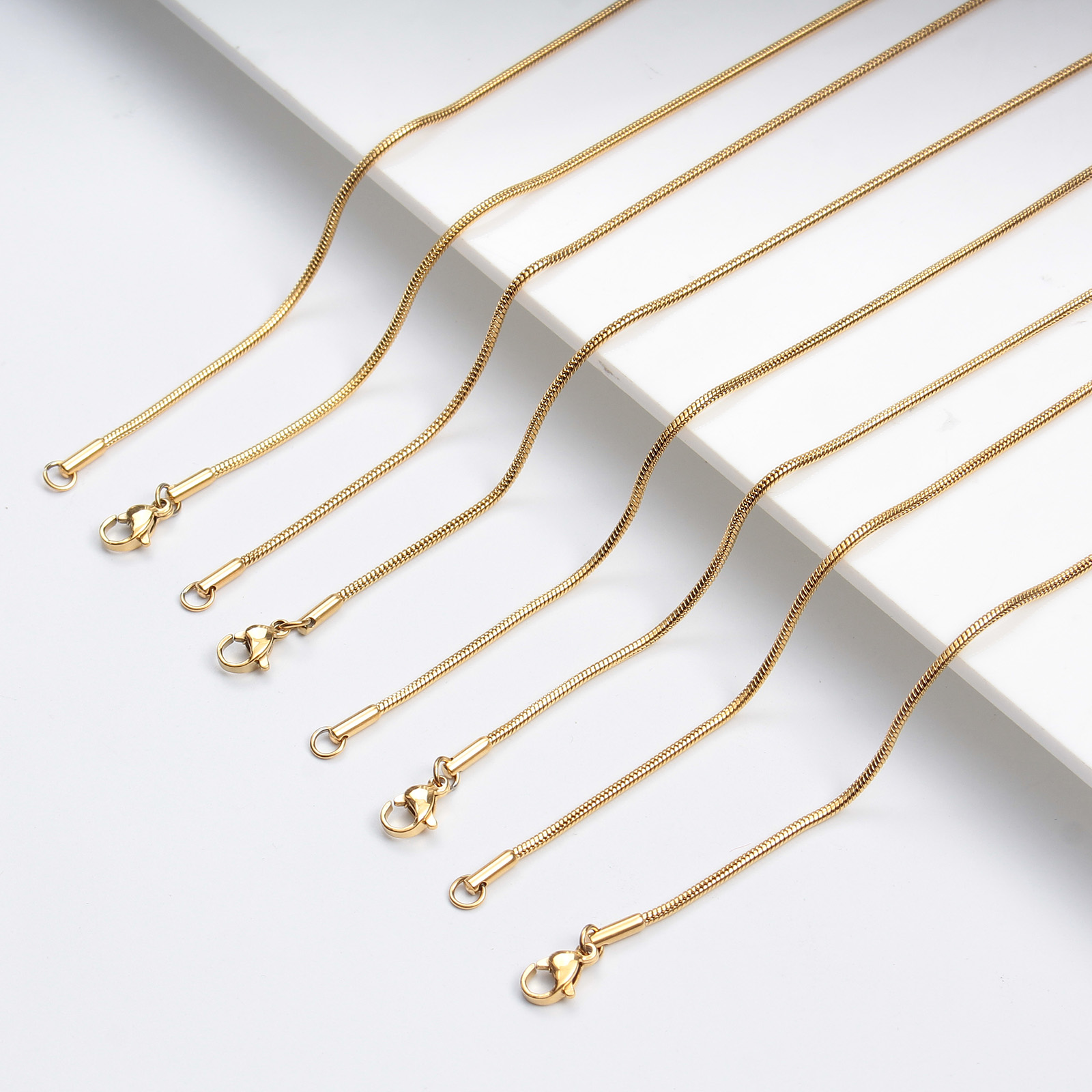Bild von Edelstahl Schlangenkette Kette Halskette Bunt 1 Strang