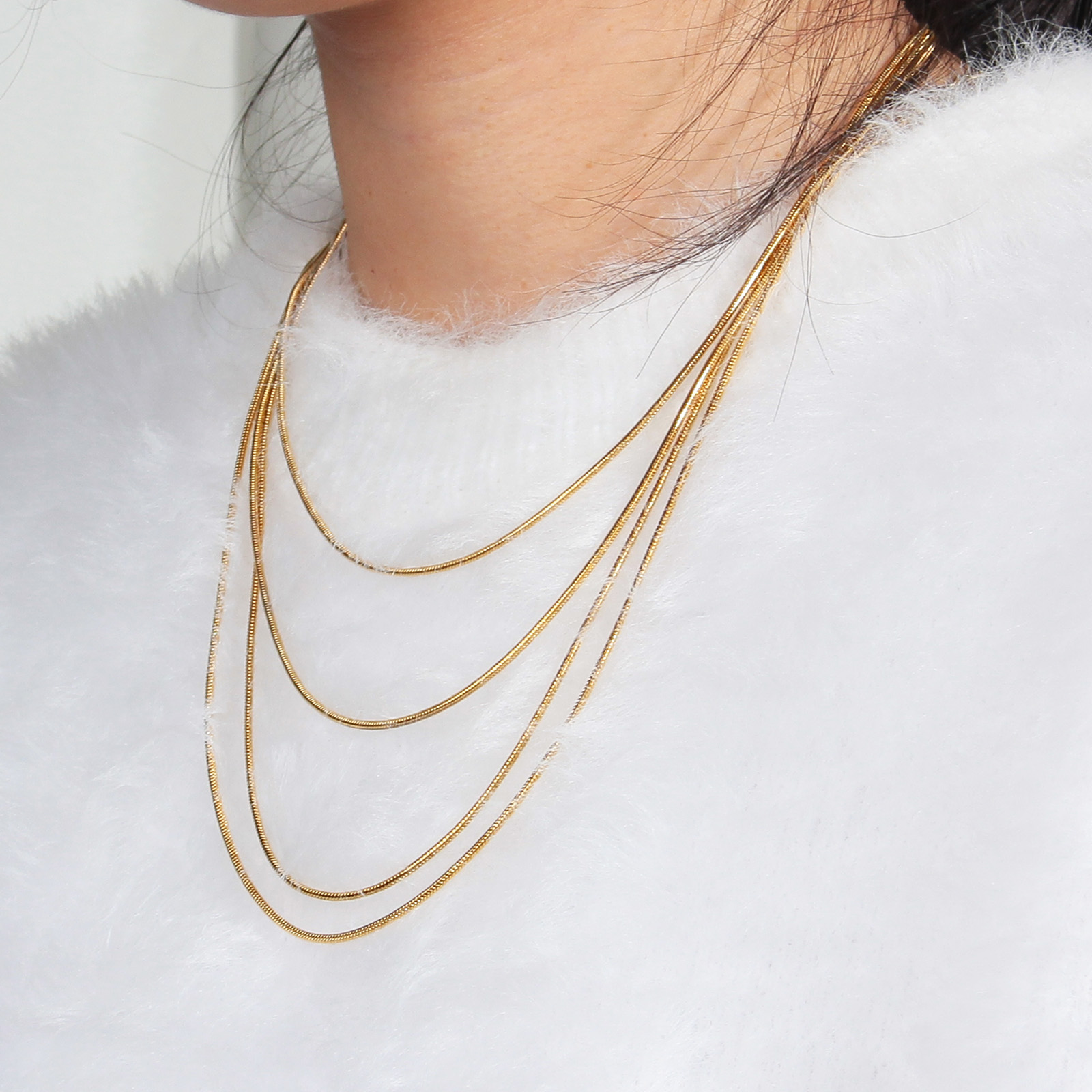 Bild von Edelstahl Schlangenkette Kette Halskette Bunt 1 Strang