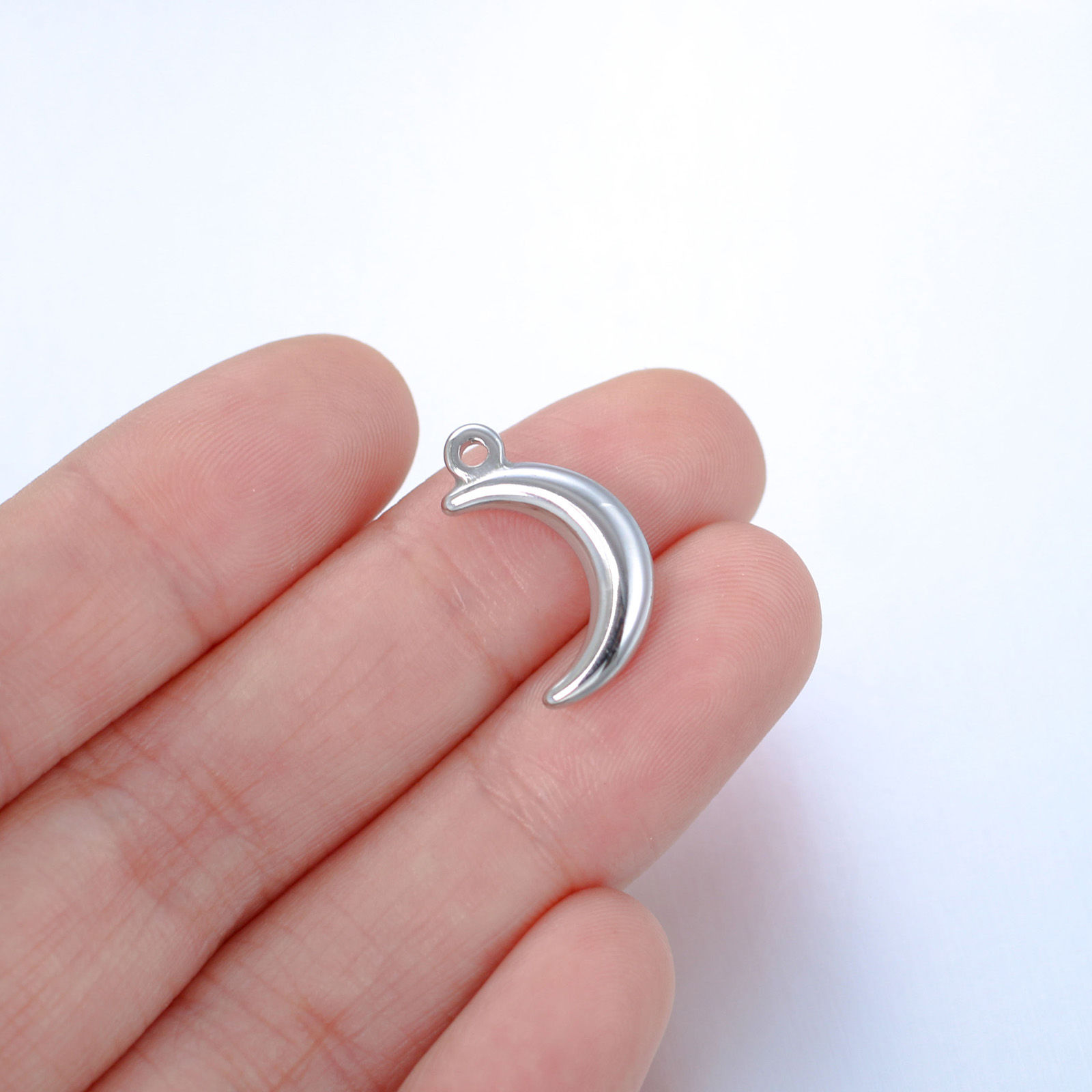 304ステンレス鋼 宇宙銀河シリーズ チャーム 月 多色 19mm x 10.5mm、 1 個 の画像